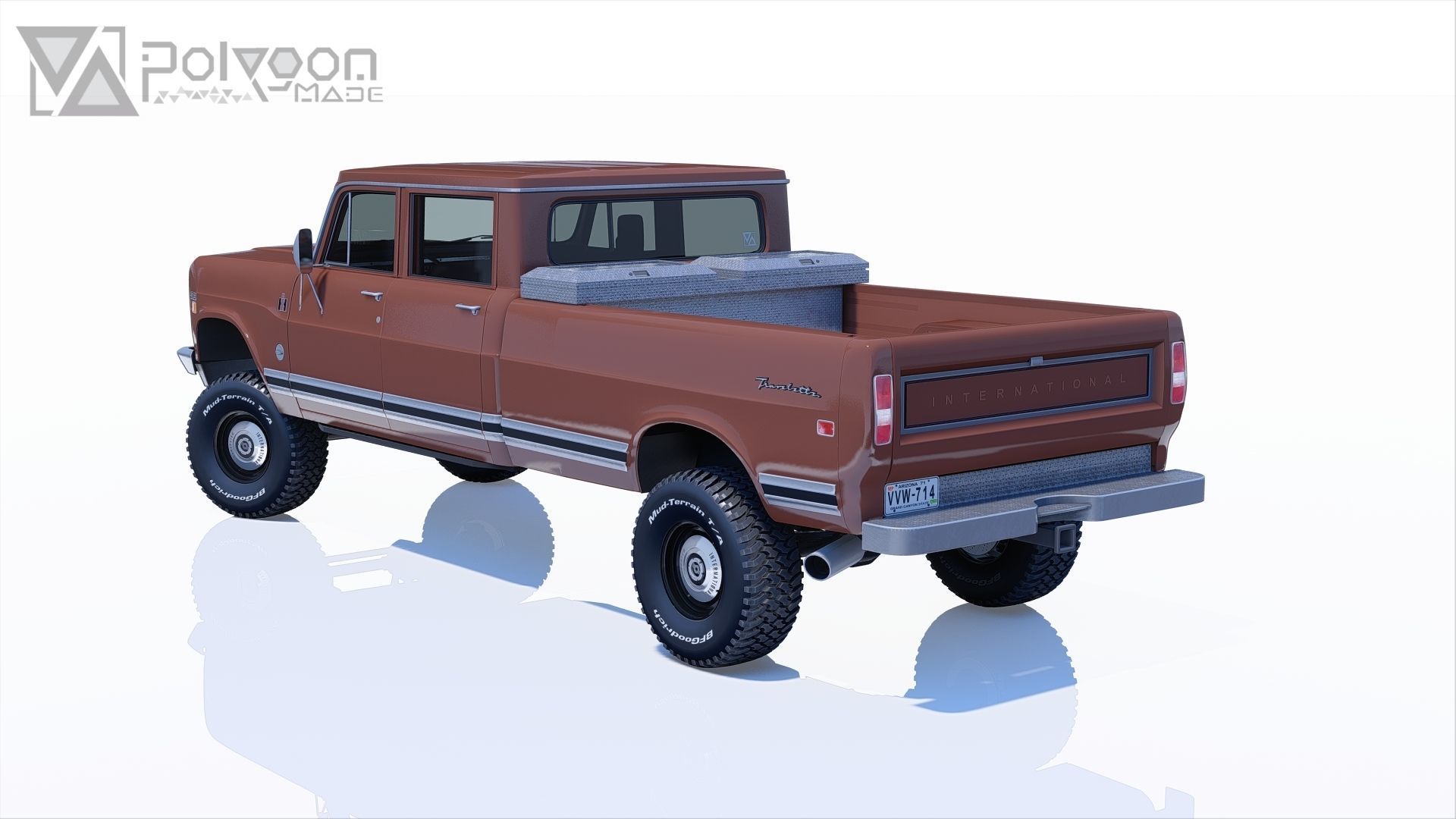 International Haervester Travelette Crew Cab Full Interior 3D model_4