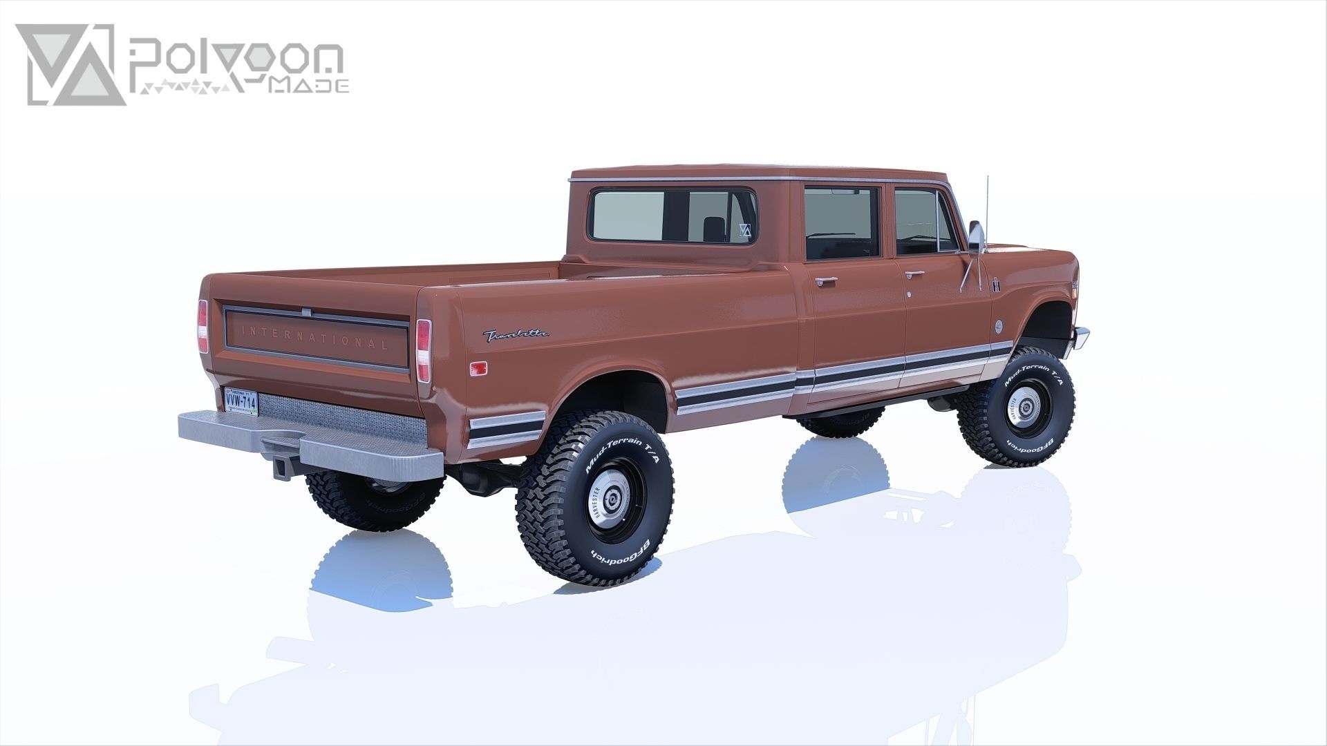 International Haervester Travelette Crew Cab Full Interior 3D model_22