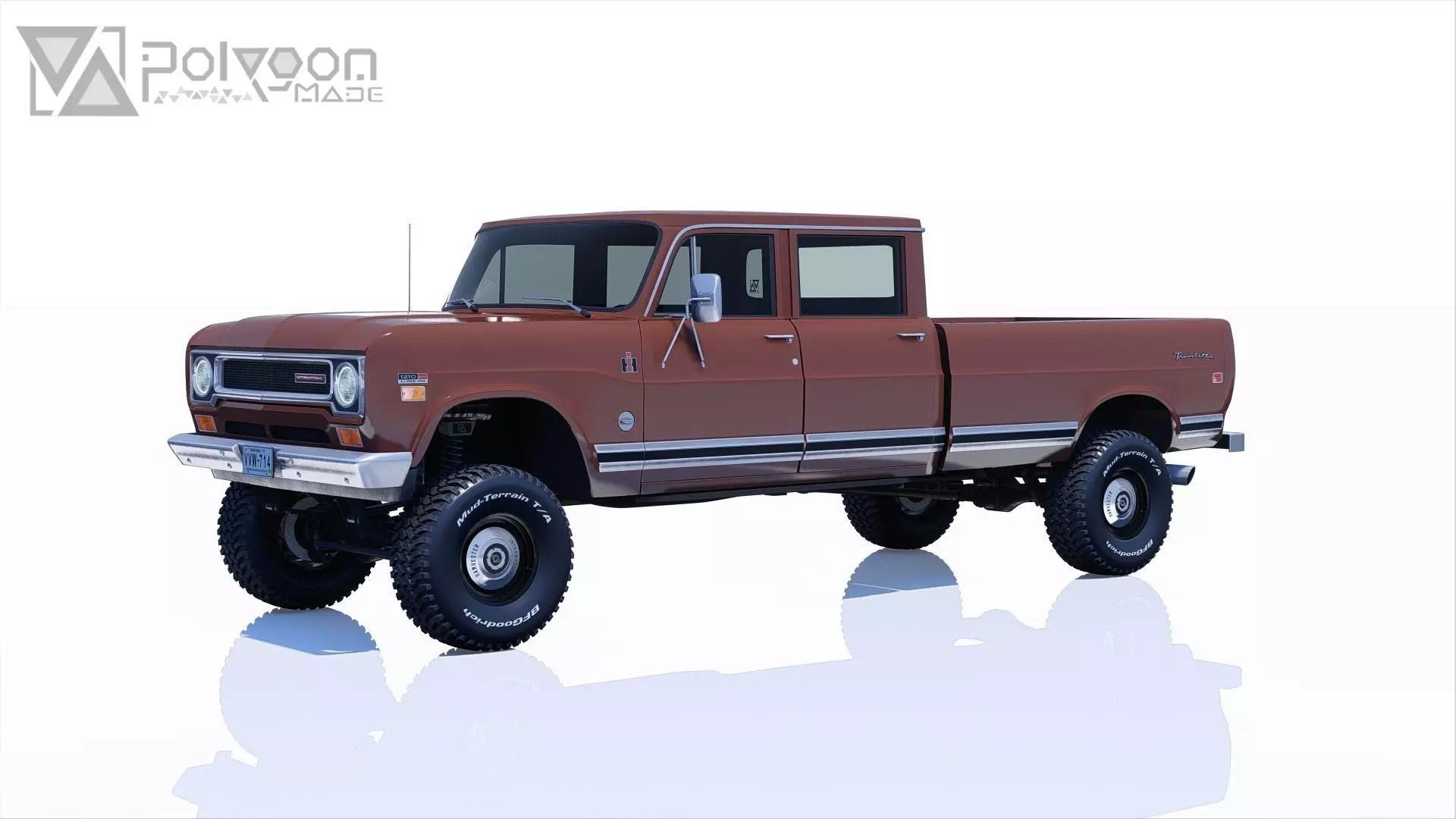 International Haervester Travelette Crew Cab Full Interior 3D model_0