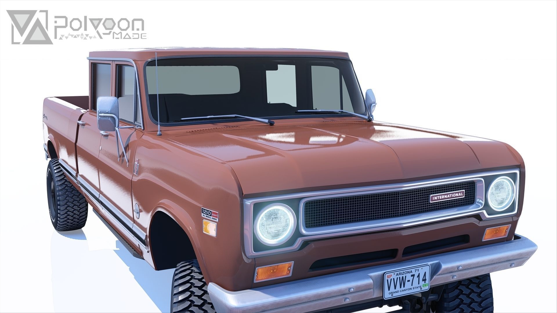 International Haervester Travelette Crew Cab Full Interior 3D model_29