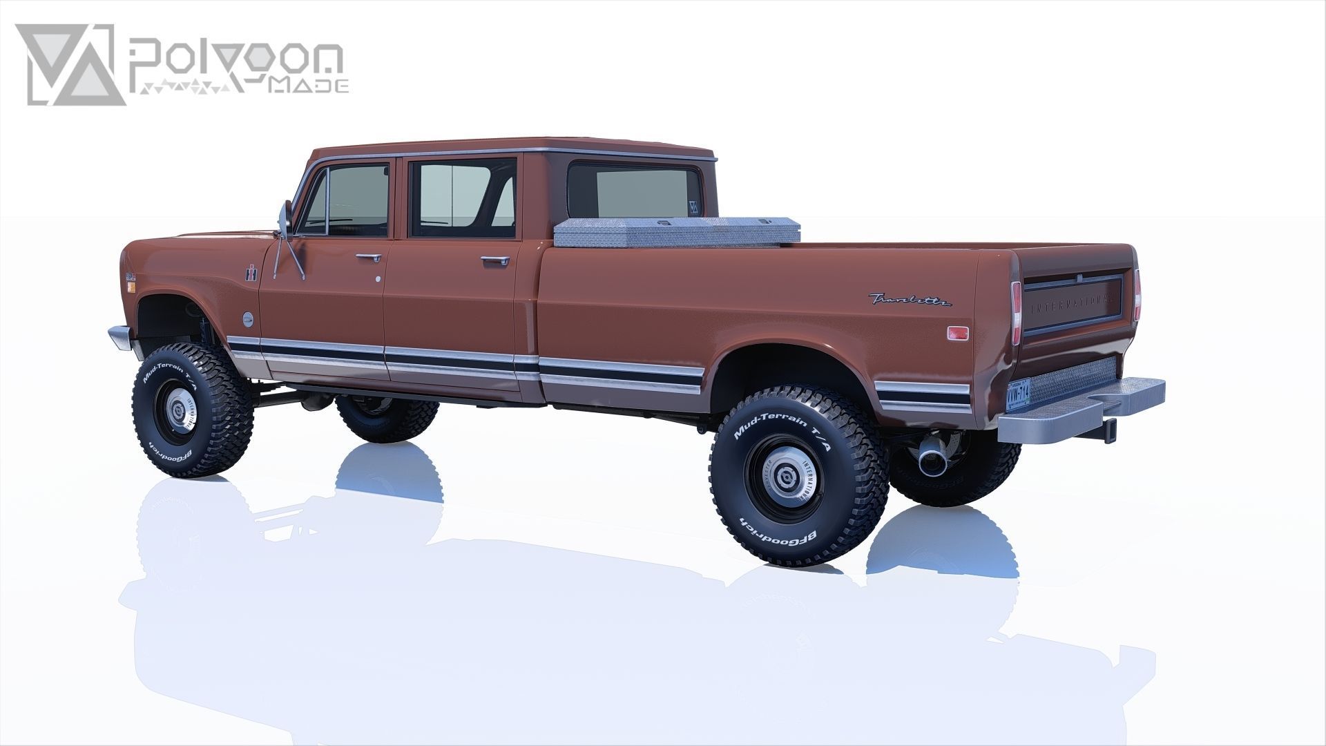 International Haervester Travelette Crew Cab Full Interior 3D model_14