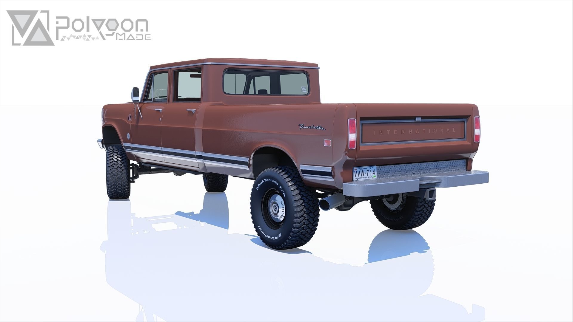 International Haervester Travelette Crew Cab Full Interior 3D model_15