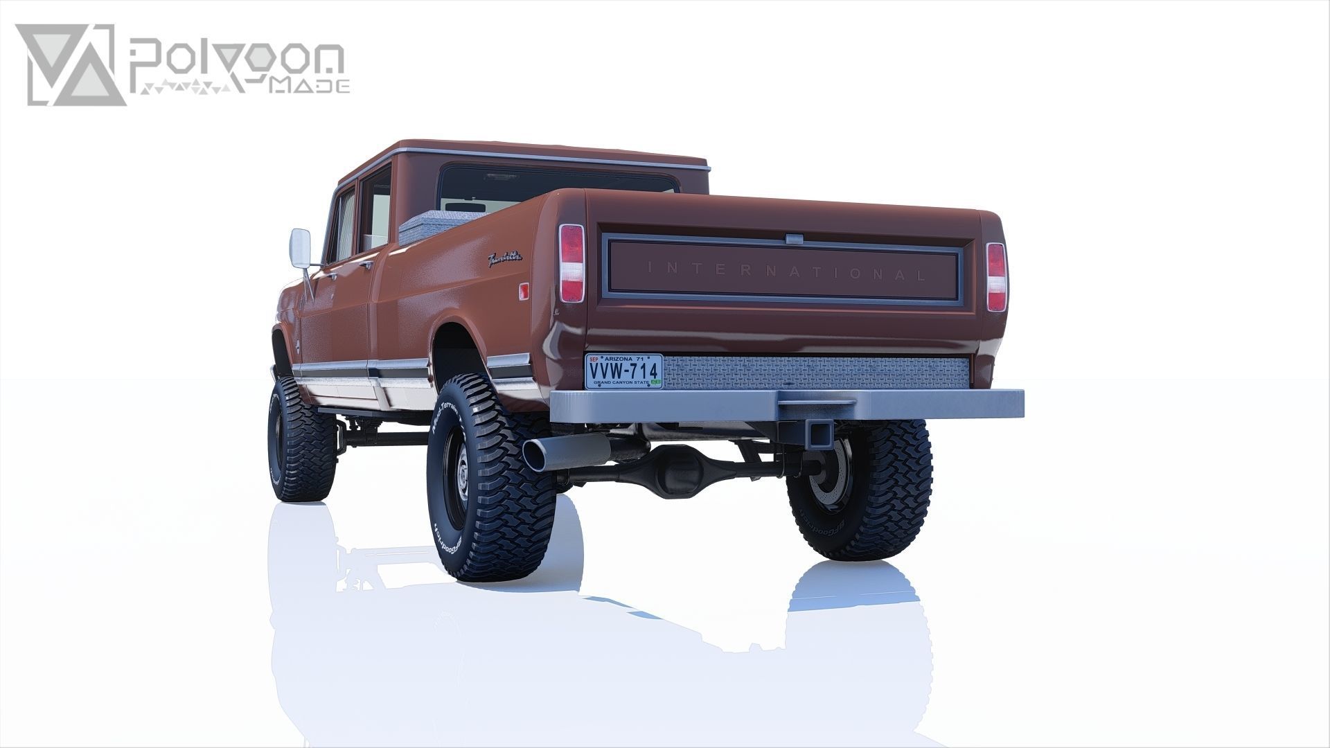 International Haervester Travelette Crew Cab Full Interior 3D model_5