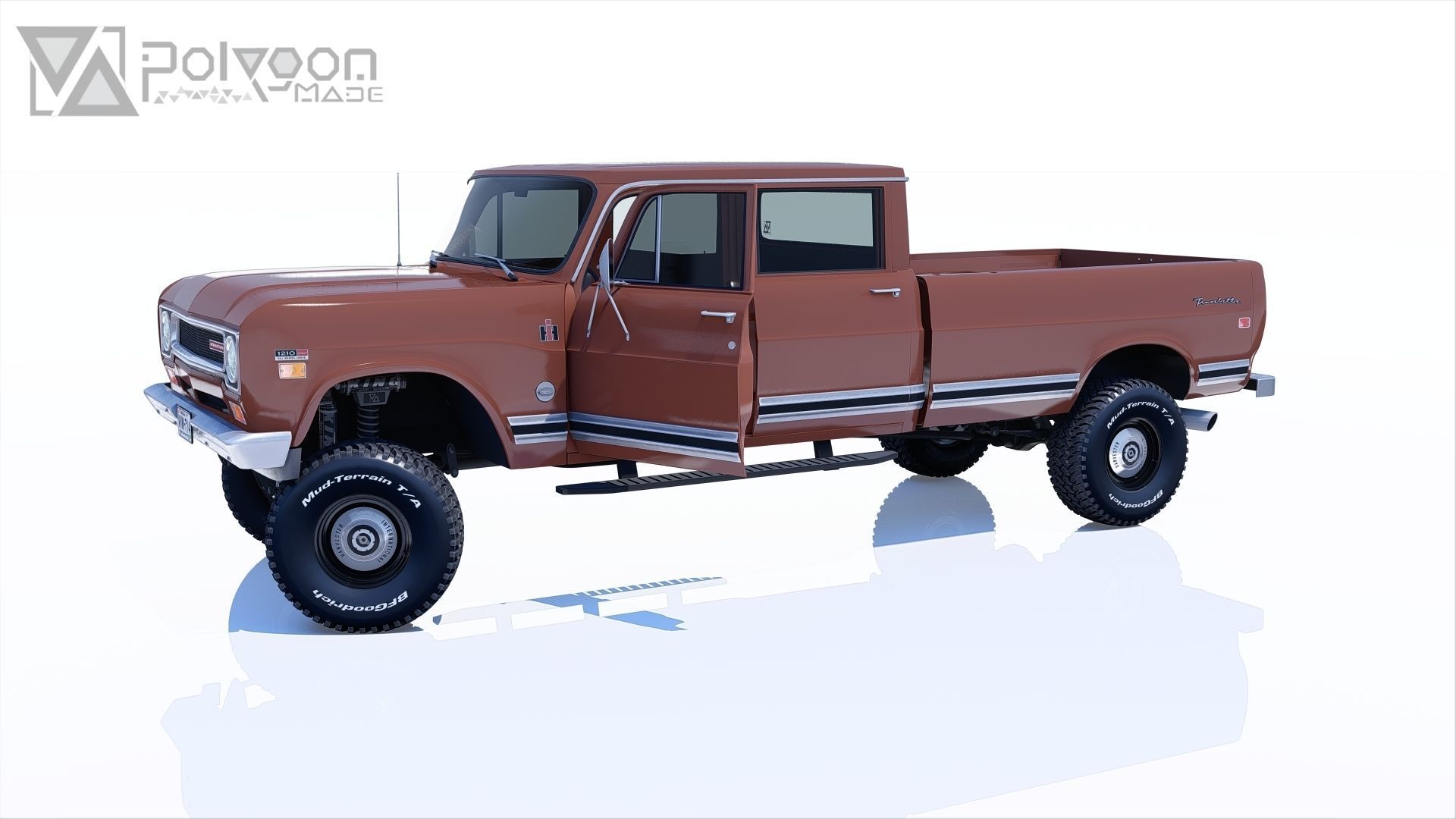 International Haervester Travelette Crew Cab Full Interior 3D model_12