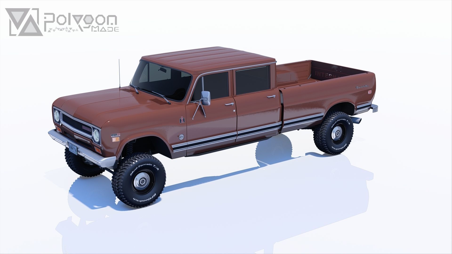 International Haervester Travelette Crew Cab Full Interior 3D model_20