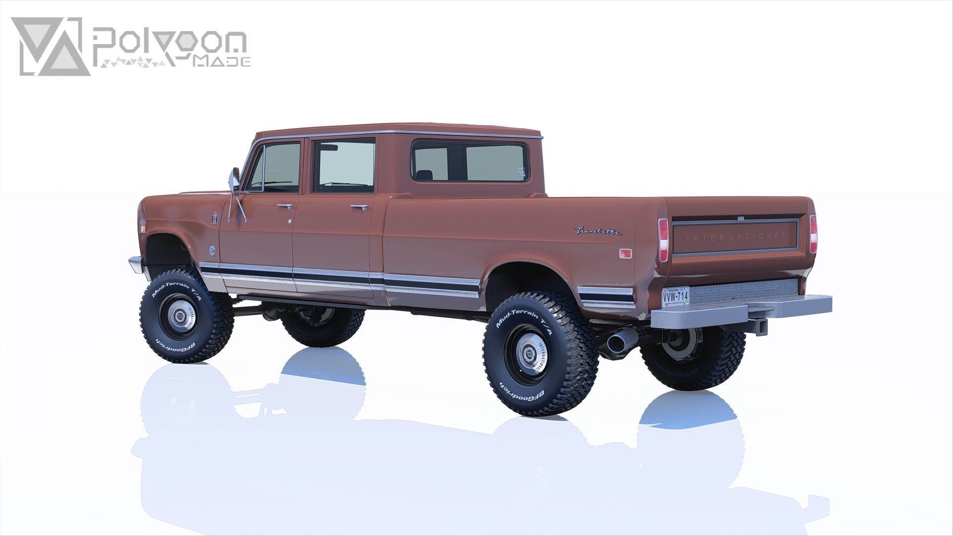 International Haervester Travelette Crew Cab Full Interior 3D model_21