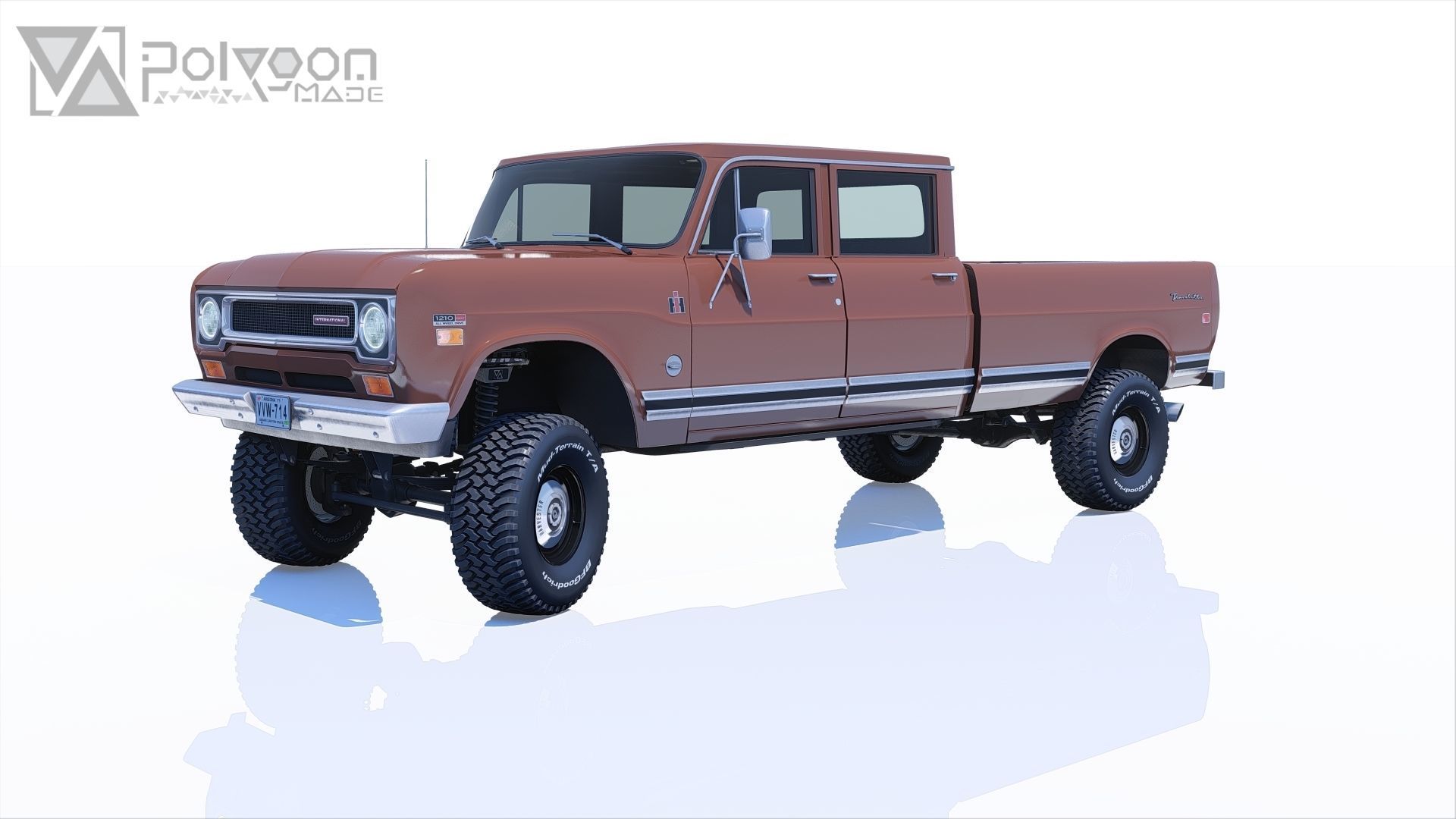 International Haervester Travelette Crew Cab Full Interior 3D model_16