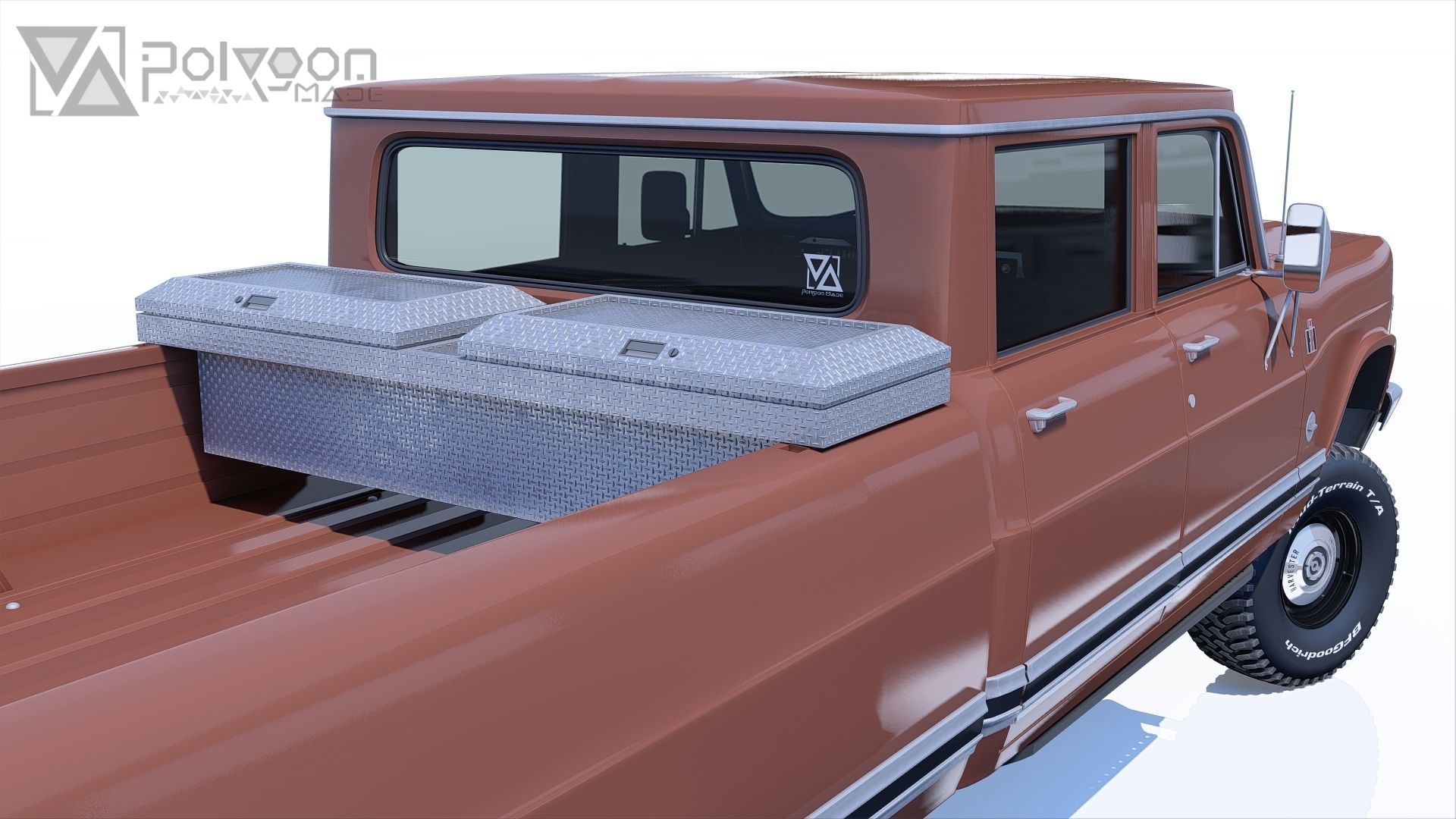 International Haervester Travelette Crew Cab Full Interior 3D model_28