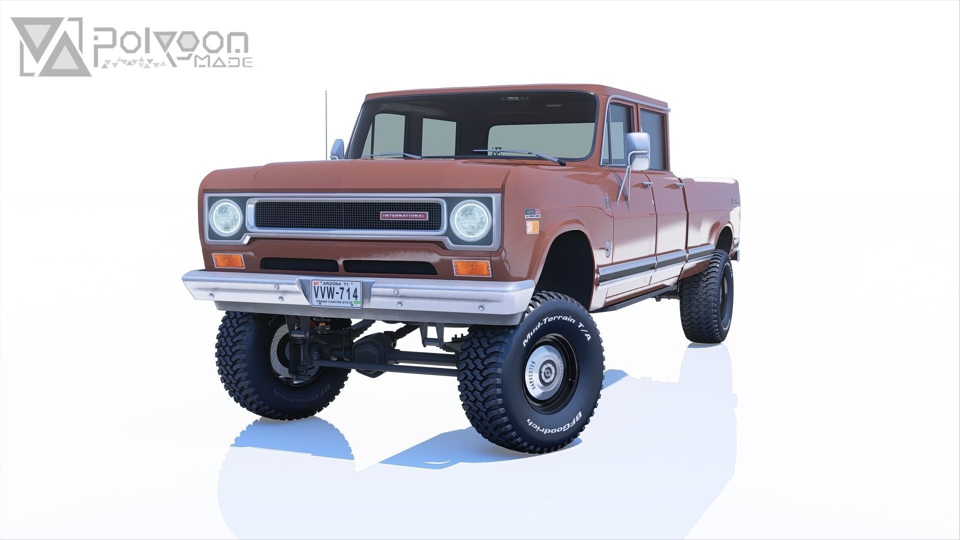 International Haervester Travelette Crew Cab Full Interior 3D model_17