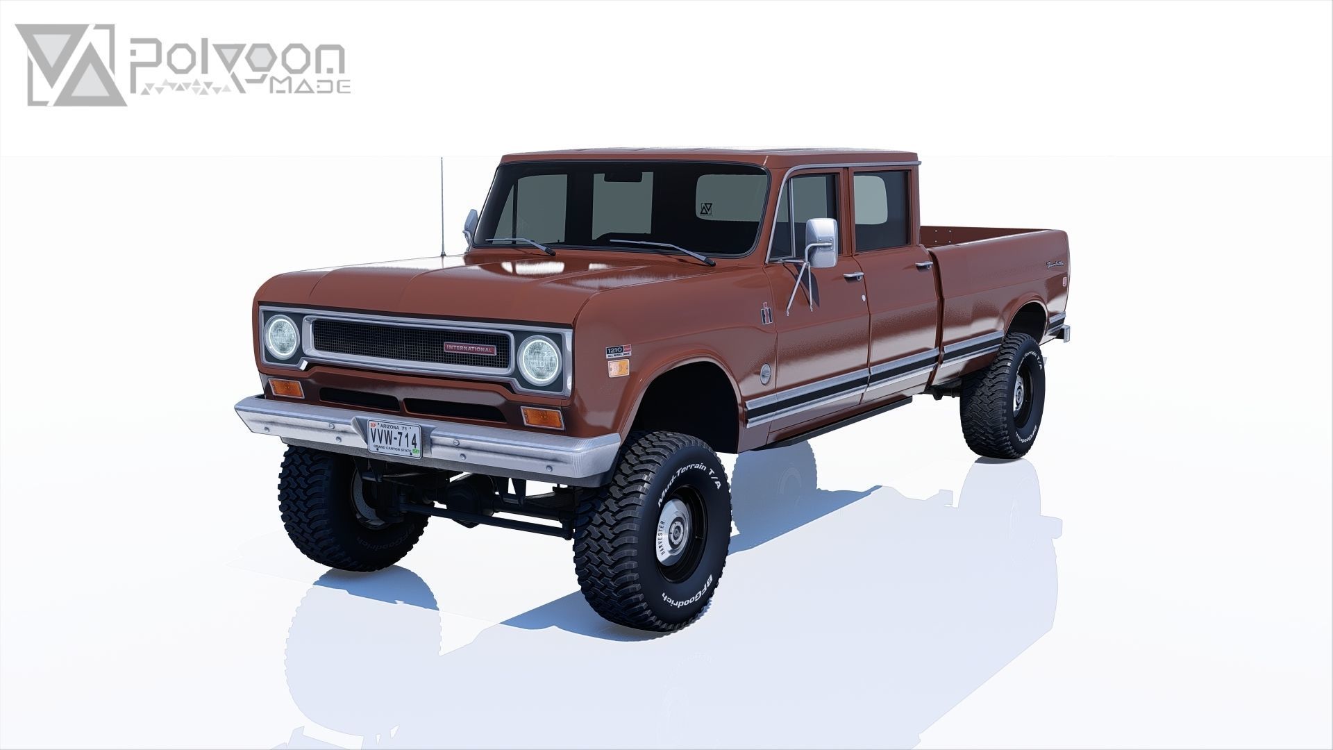 International Haervester Travelette Crew Cab Full Interior 3D model_7