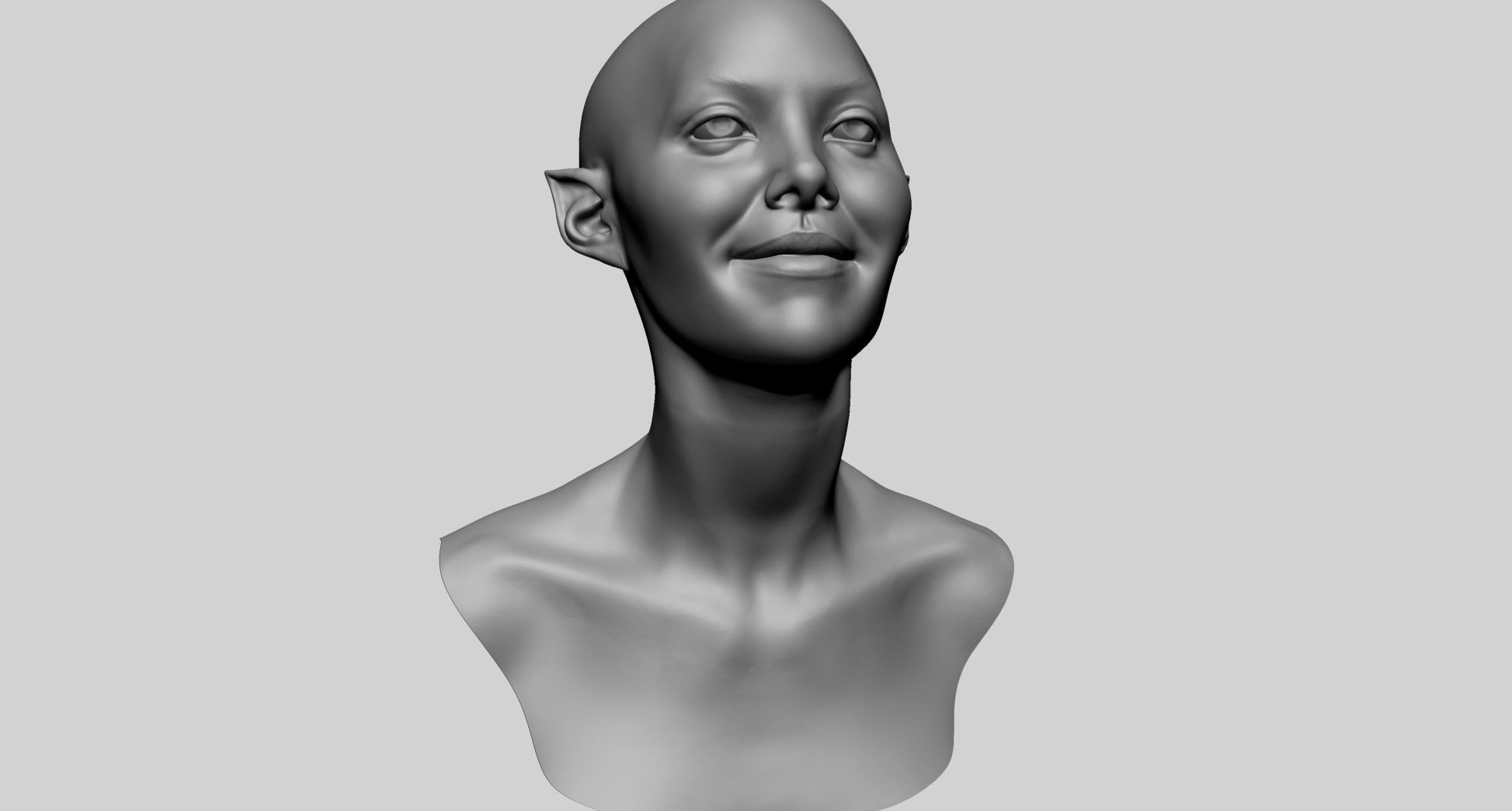 Fantasy Female Head P 3D model_8