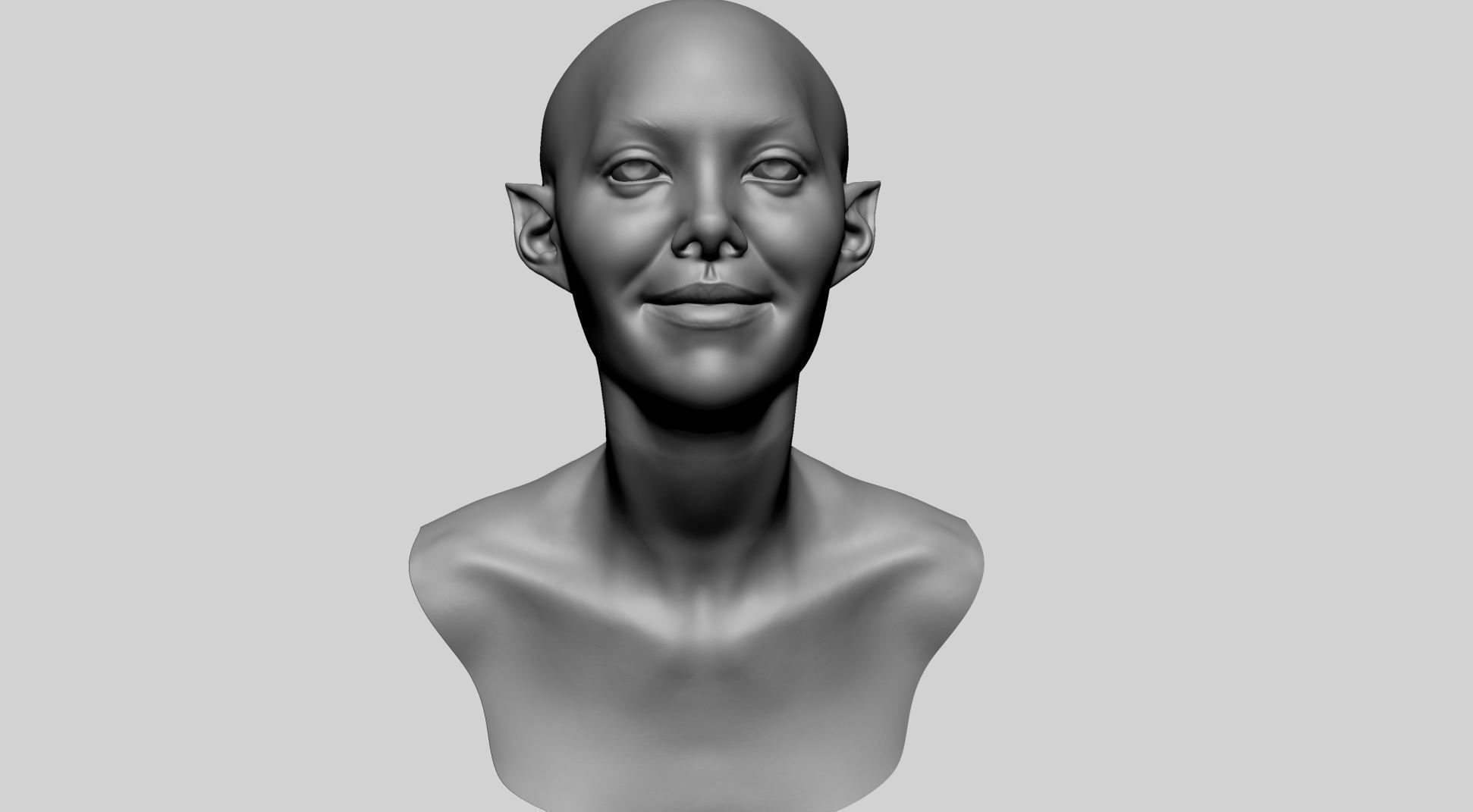 Fantasy Female Head P 3D model_7