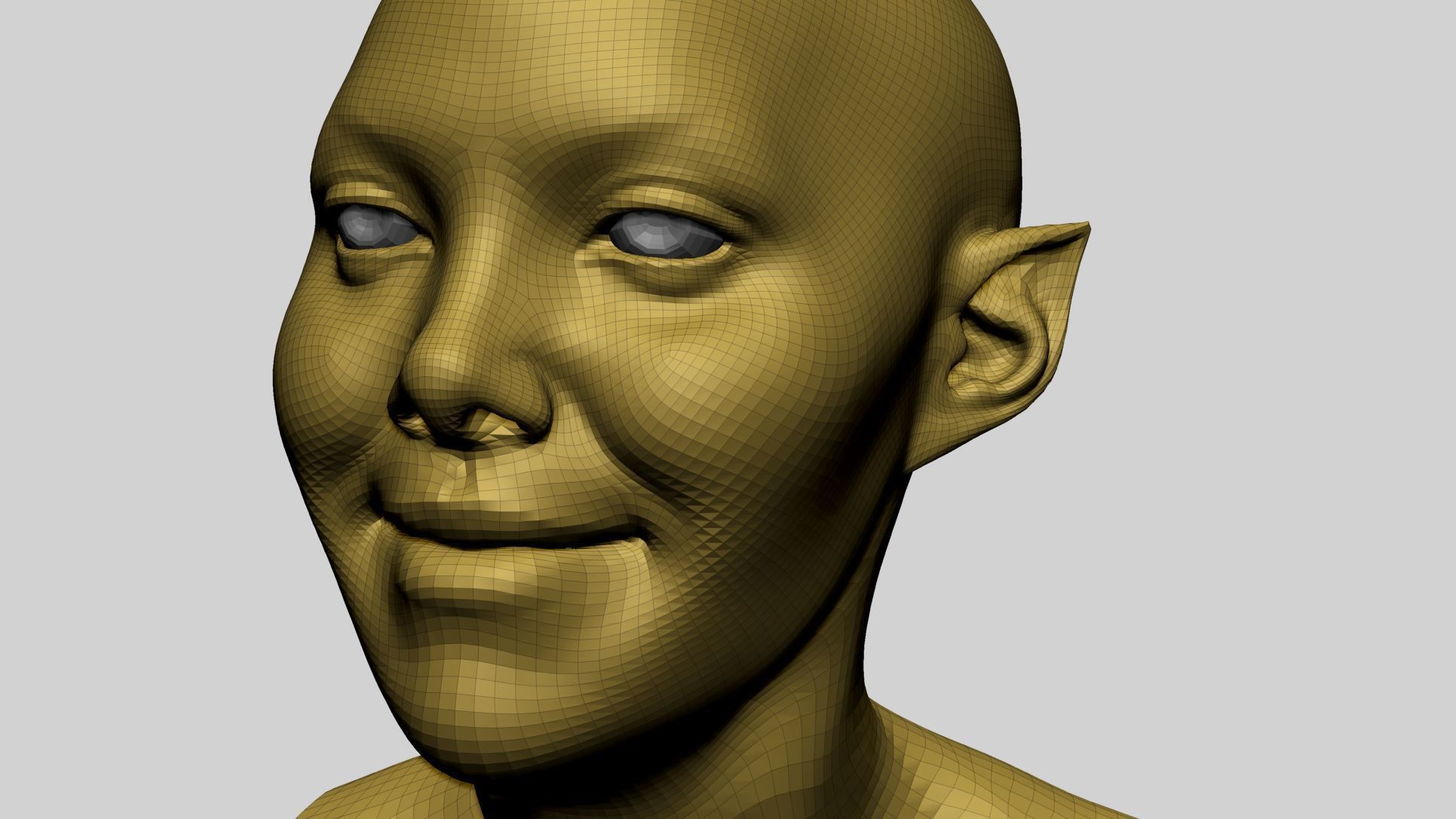 Fantasy Female Head P 3D model_11
