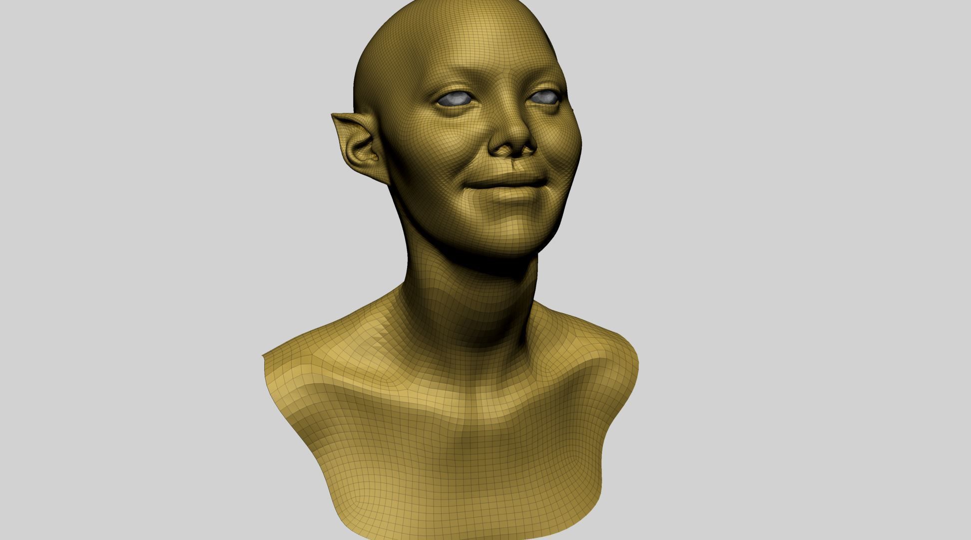 Fantasy Female Head P 3D model_12