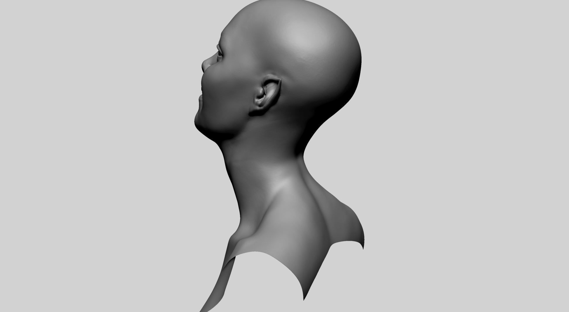 Fantasy Female Head P 3D model_5
