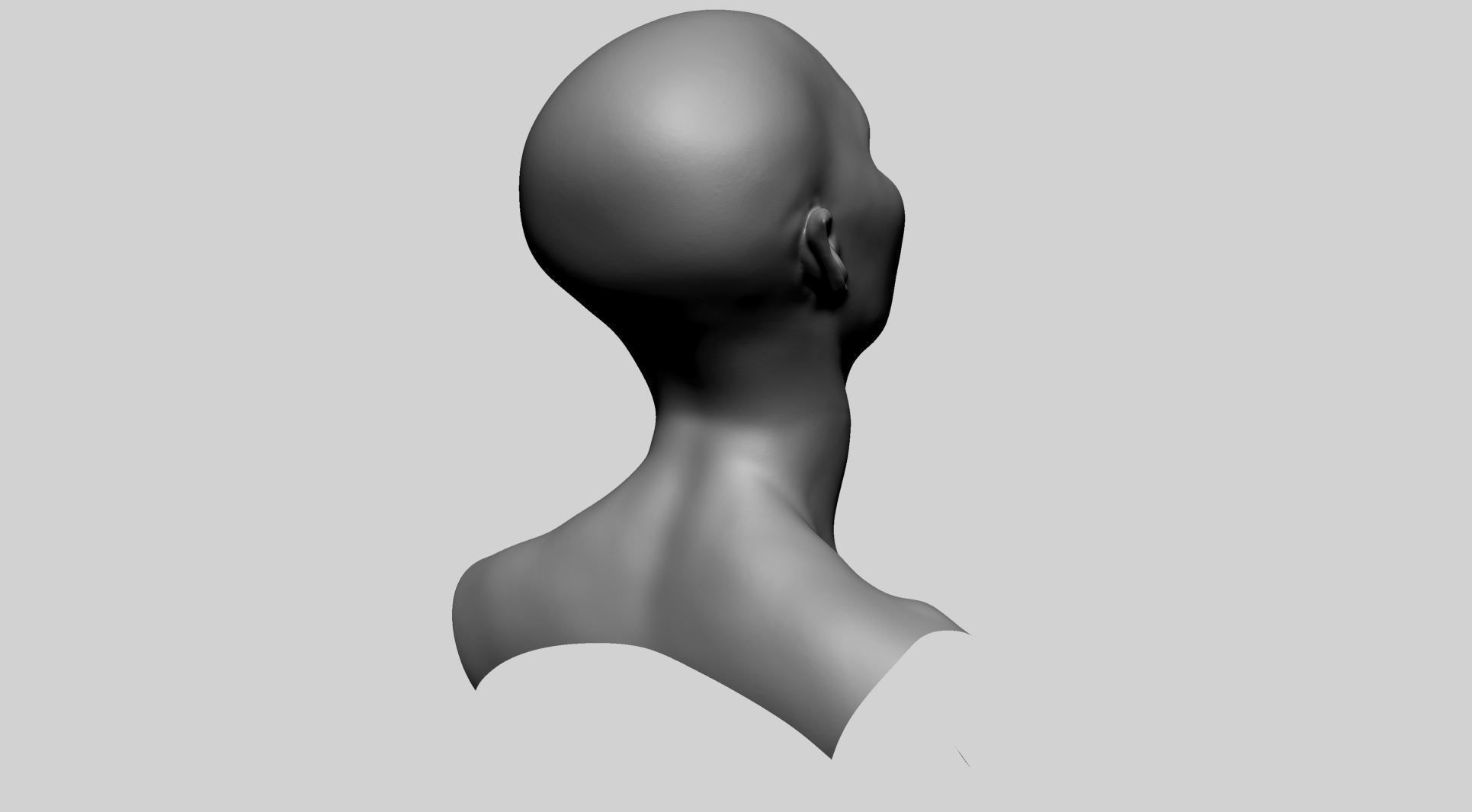 Fantasy Female Head P 3D model_3