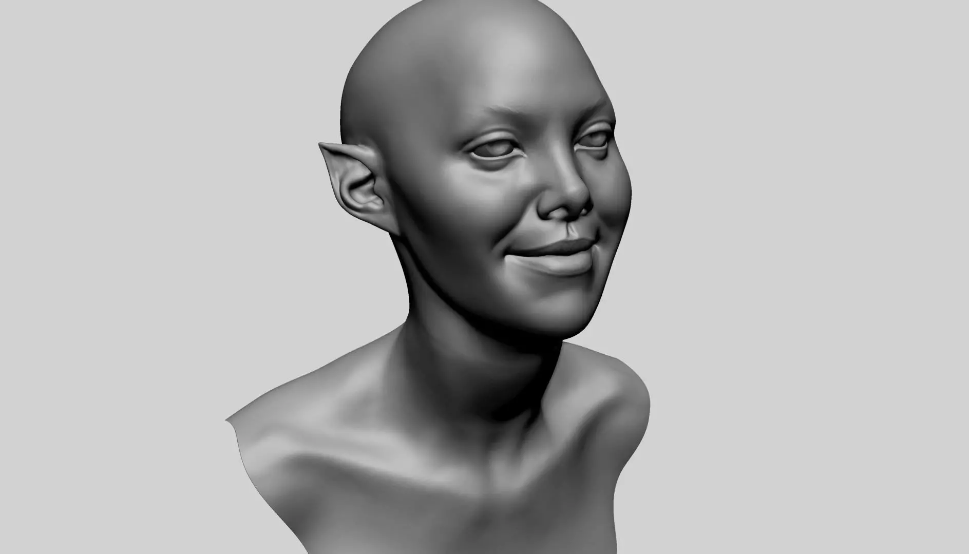 Fantasy Female Head P 3D model_0