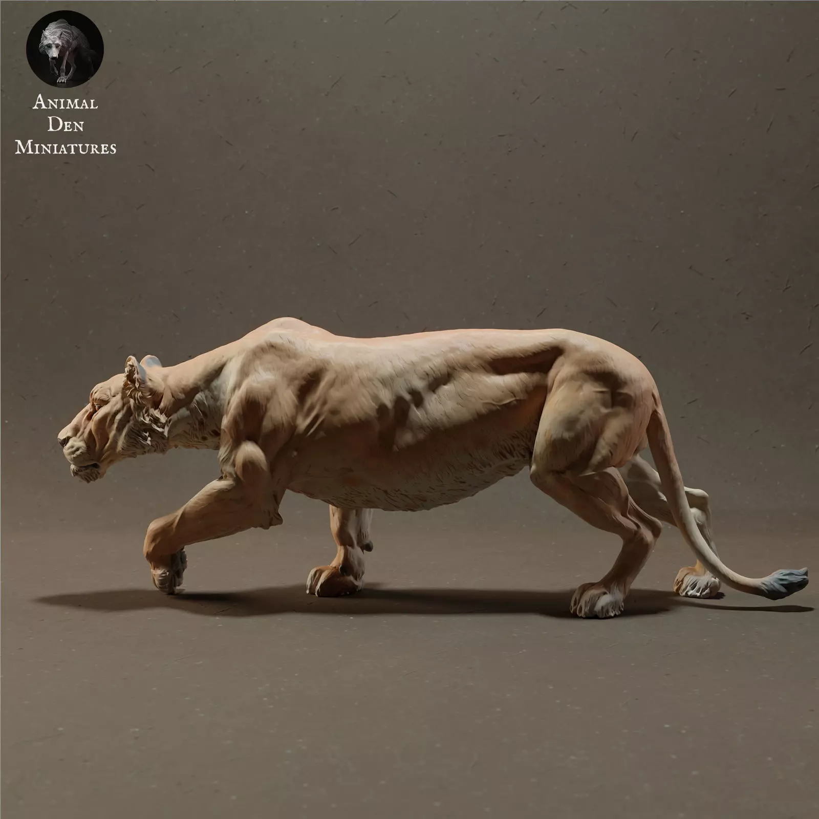 Lioness Sneeking 3D print model