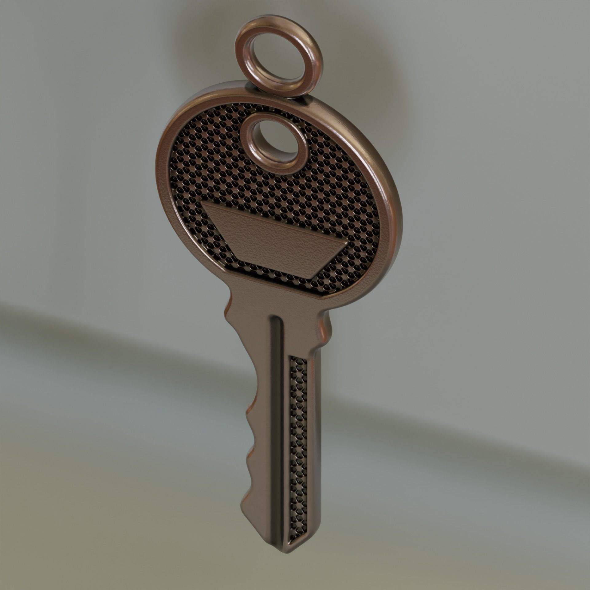 Key pendant 3D print model_4