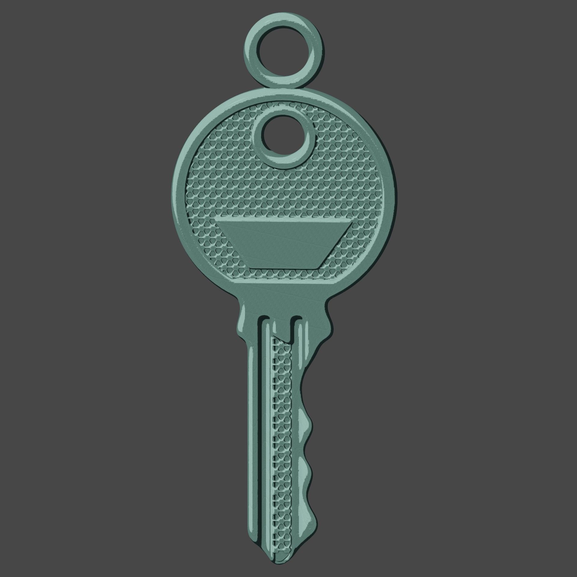 Key pendant 3D print model_3