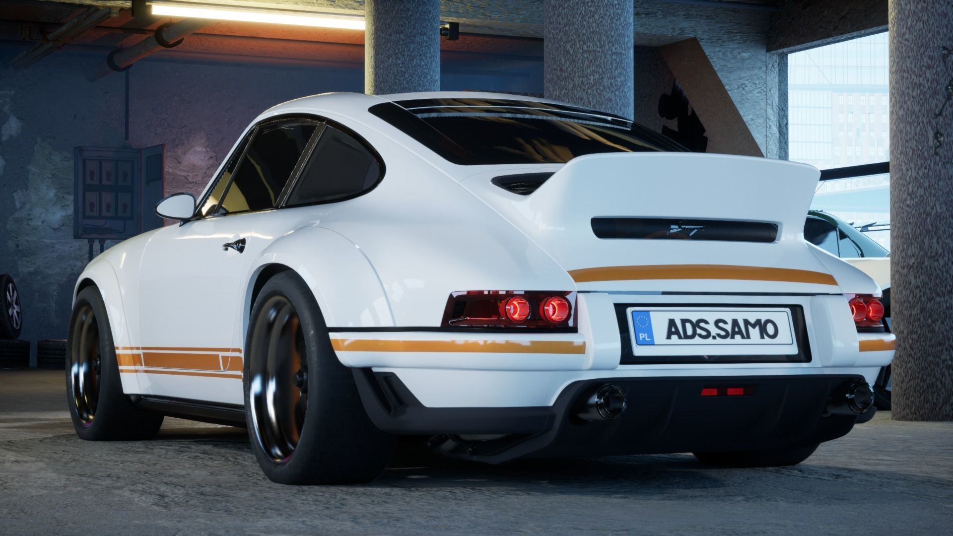 Porsche 911 Singer Stock 3D model_13