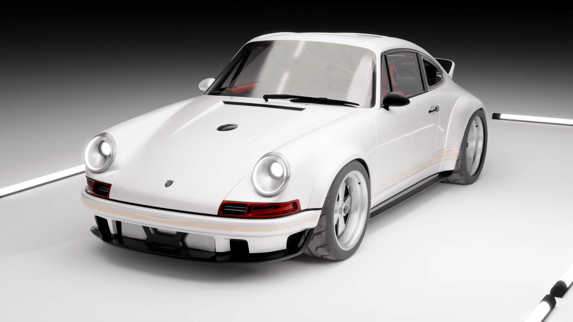 Porsche 911 Singer Stock 3D model_3