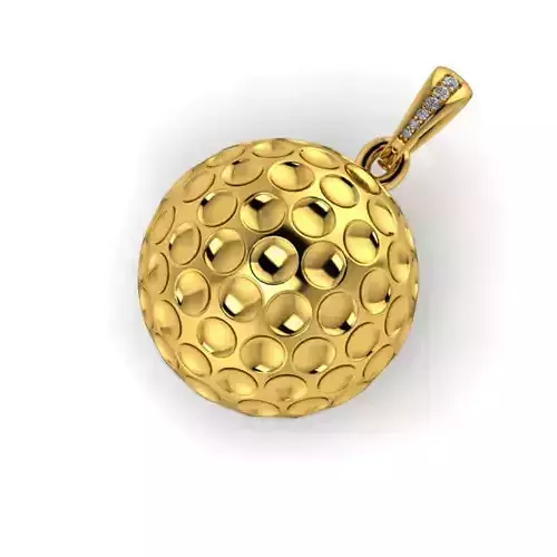  Golf Ball Charm Sports Ball Pendant Necklace 3D print model