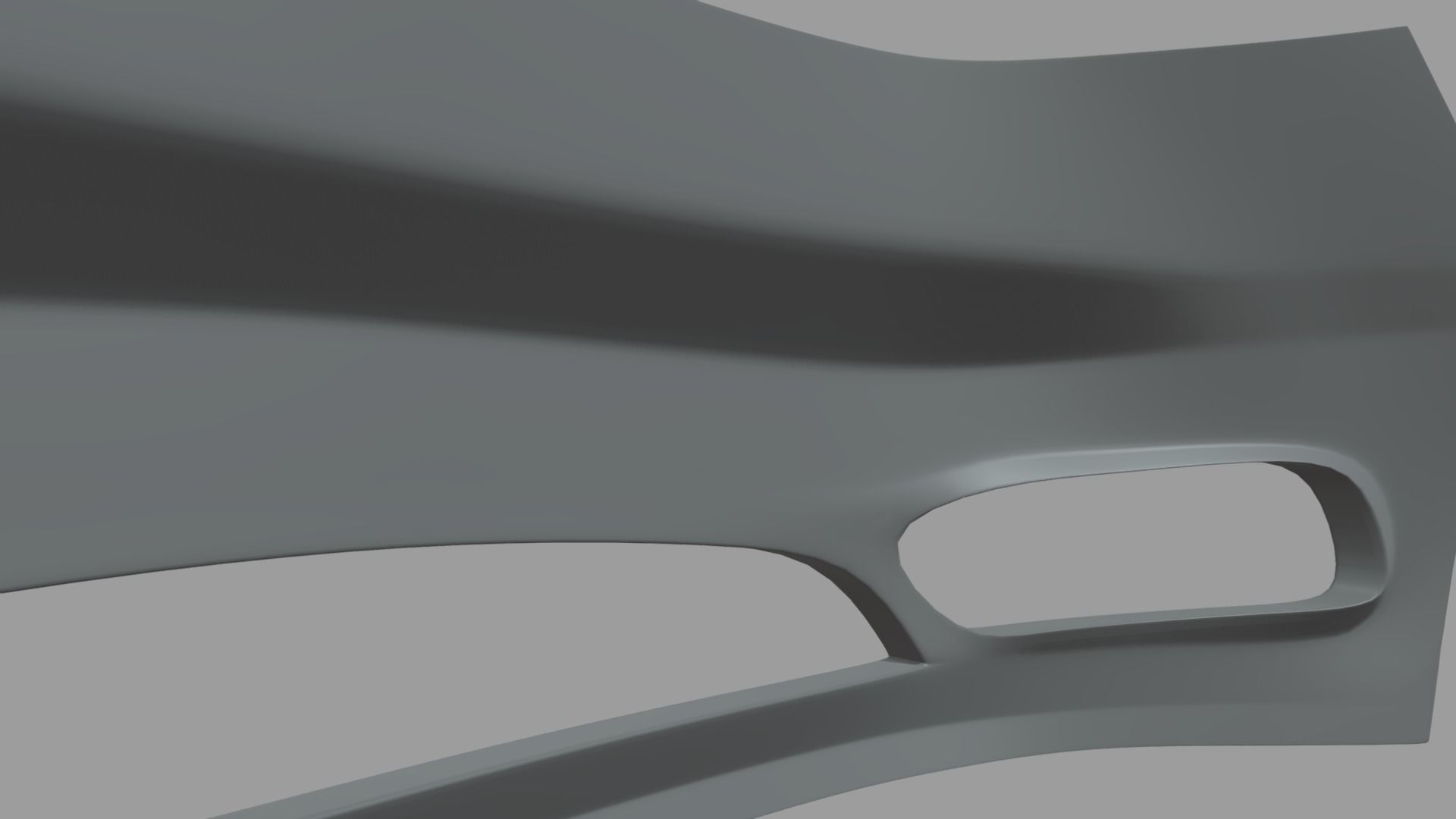 Front Bumper Custom 02 Low-poly 3D model_3
