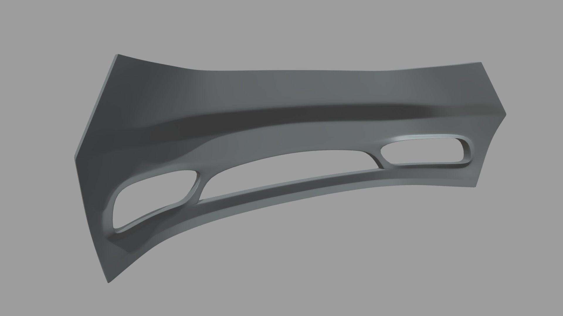 Front Bumper Custom 02 Low-poly 3D model_1
