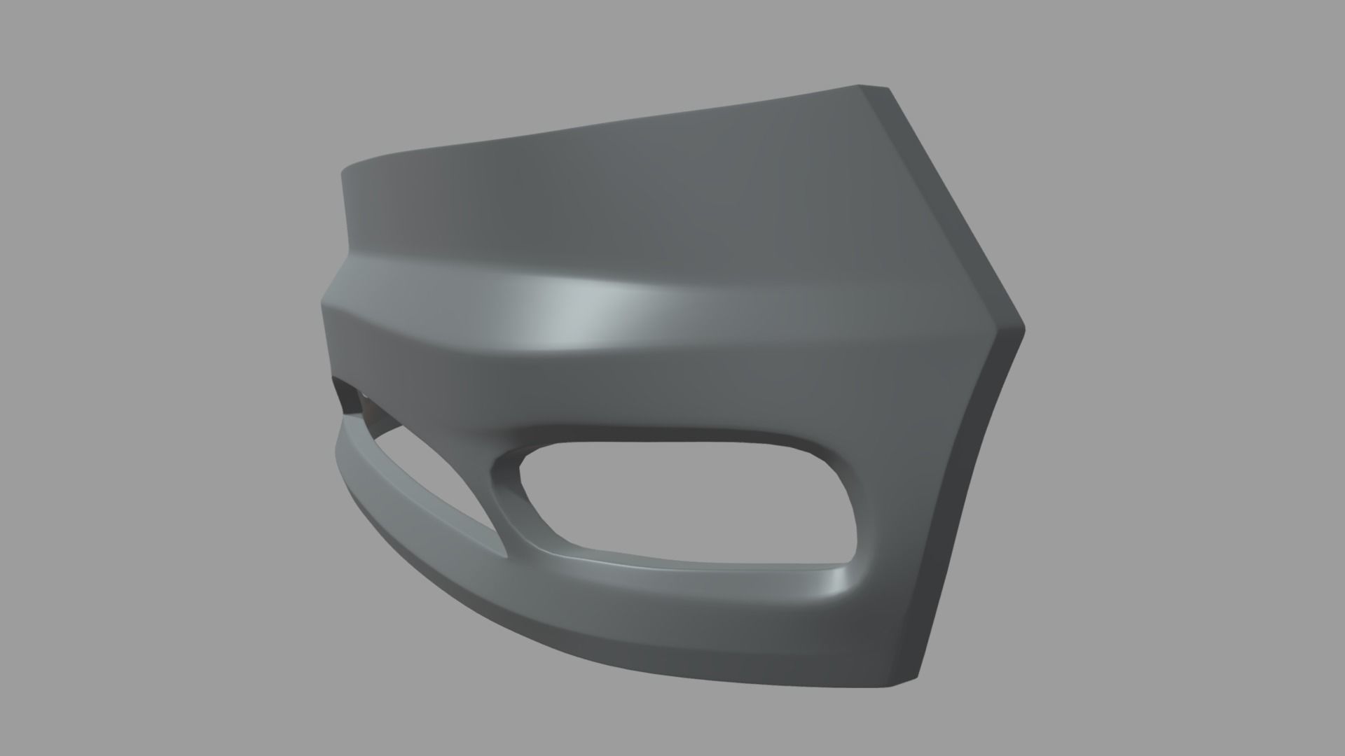 Front Bumper Custom 02 Low-poly 3D model_2