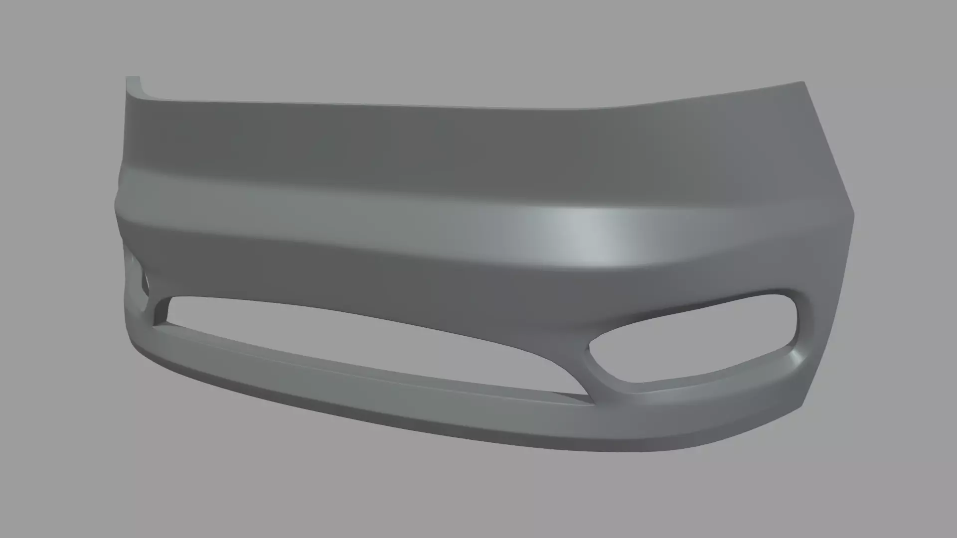 Front Bumper Custom 02 Low-poly 3D model_0