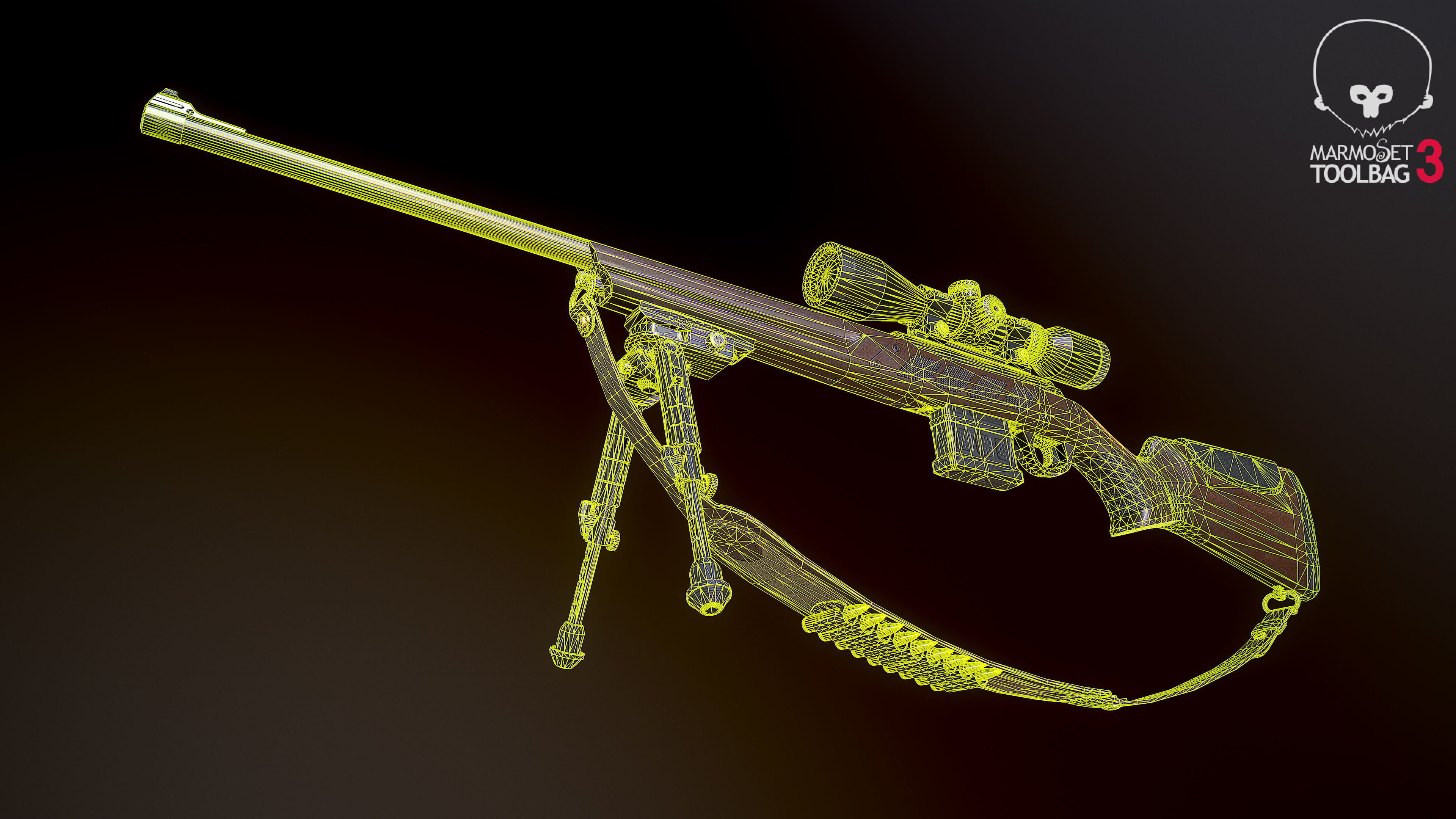Hunting Rifle GameReady v2 Low-poly 3D model_21