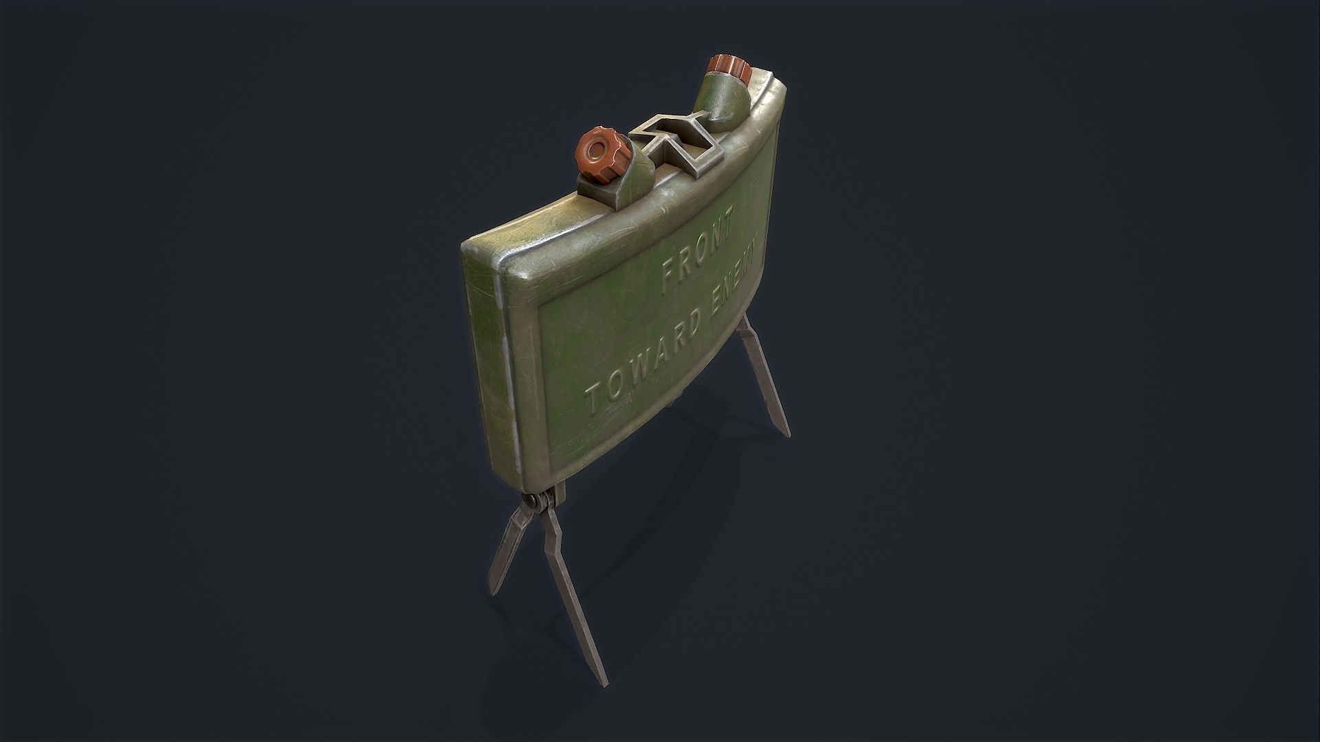 Claymore Mine Low-poly 3D model_2