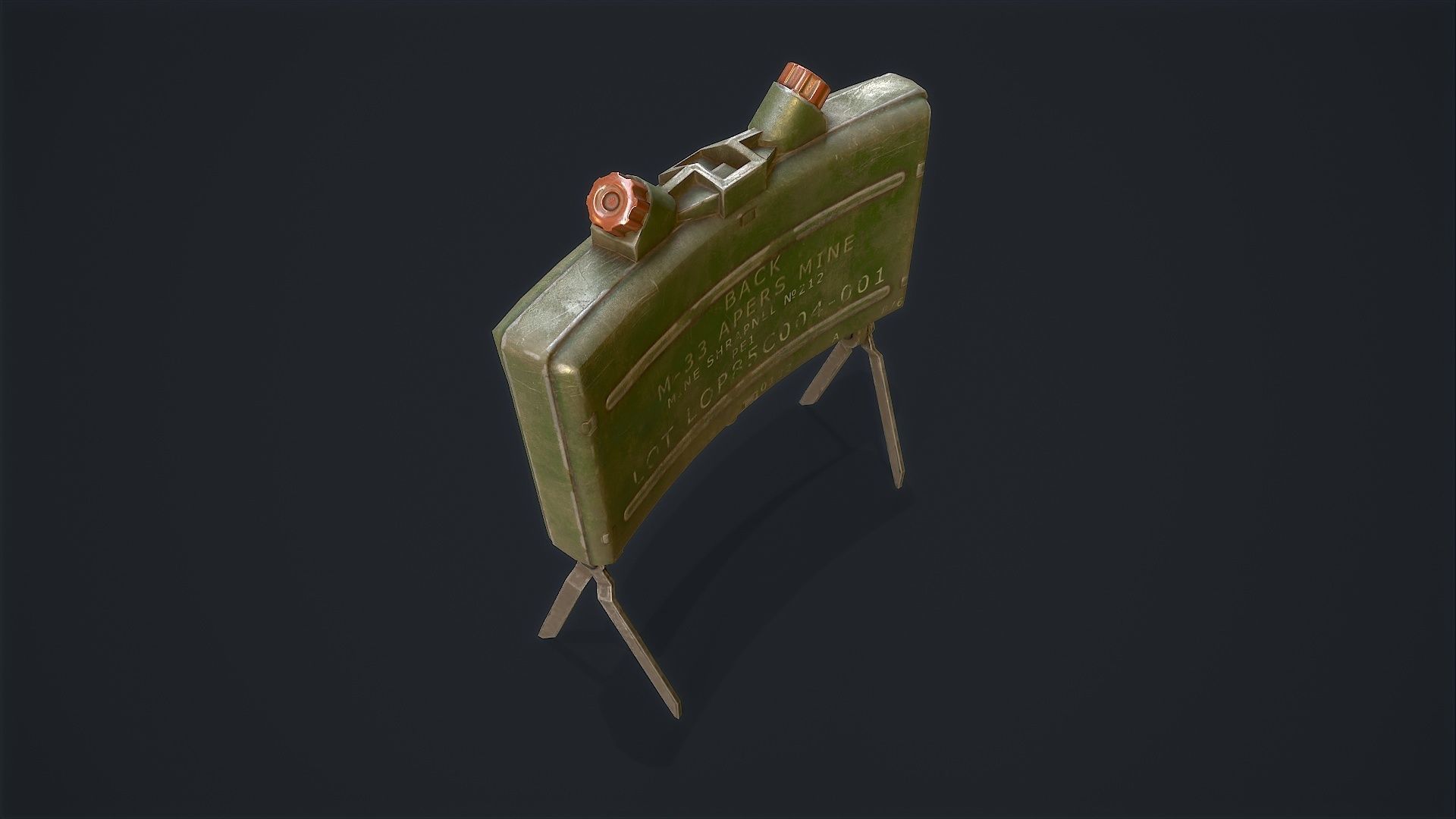 Claymore Mine Low-poly 3D model_4