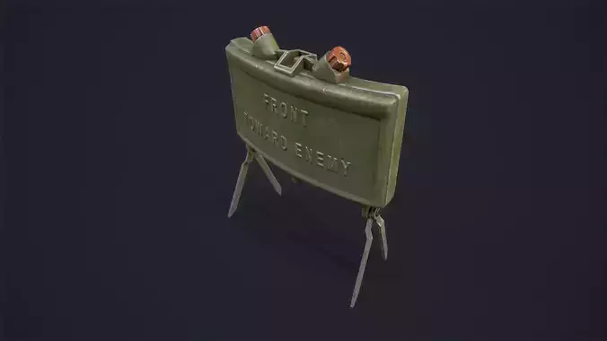 Claymore Mine Low-poly 3D model