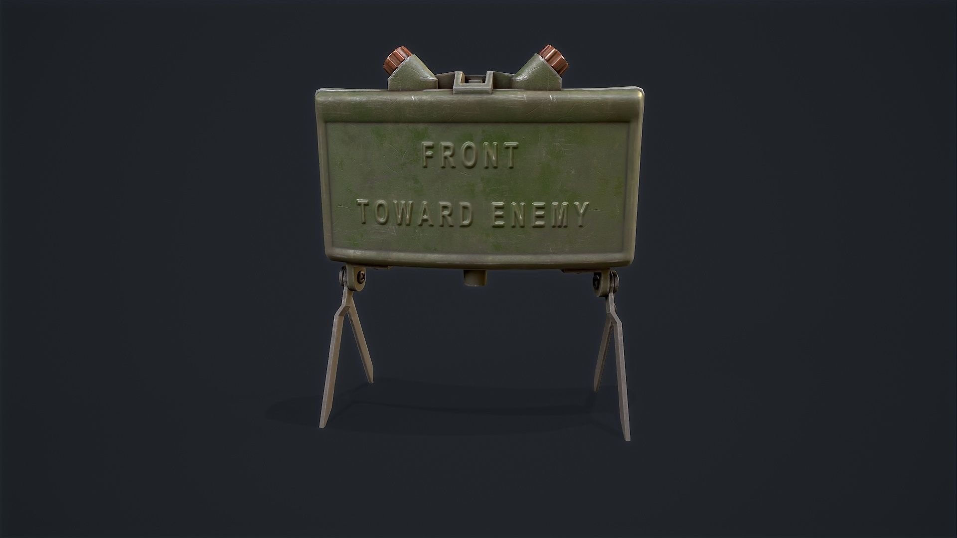 Claymore Mine Low-poly 3D model_1