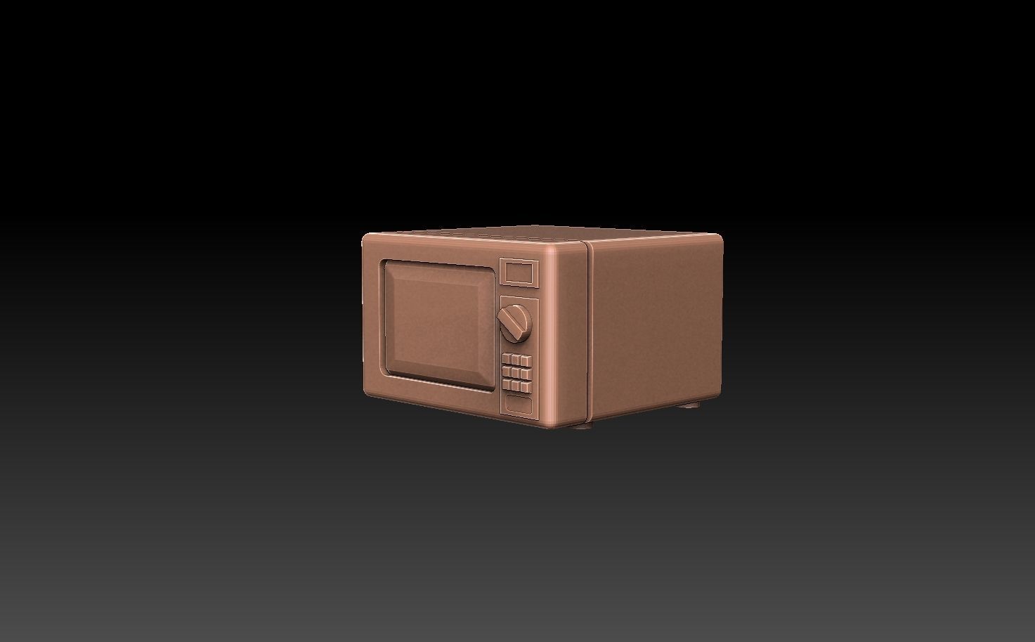Kitchen Set microwave 3D print model_3