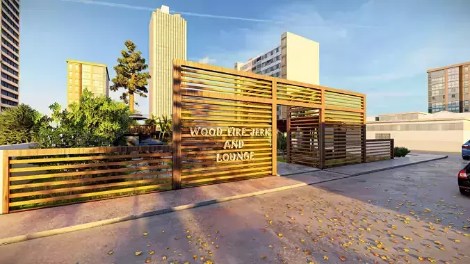 Restaurant Street Food Wood Fire Complex 3D model