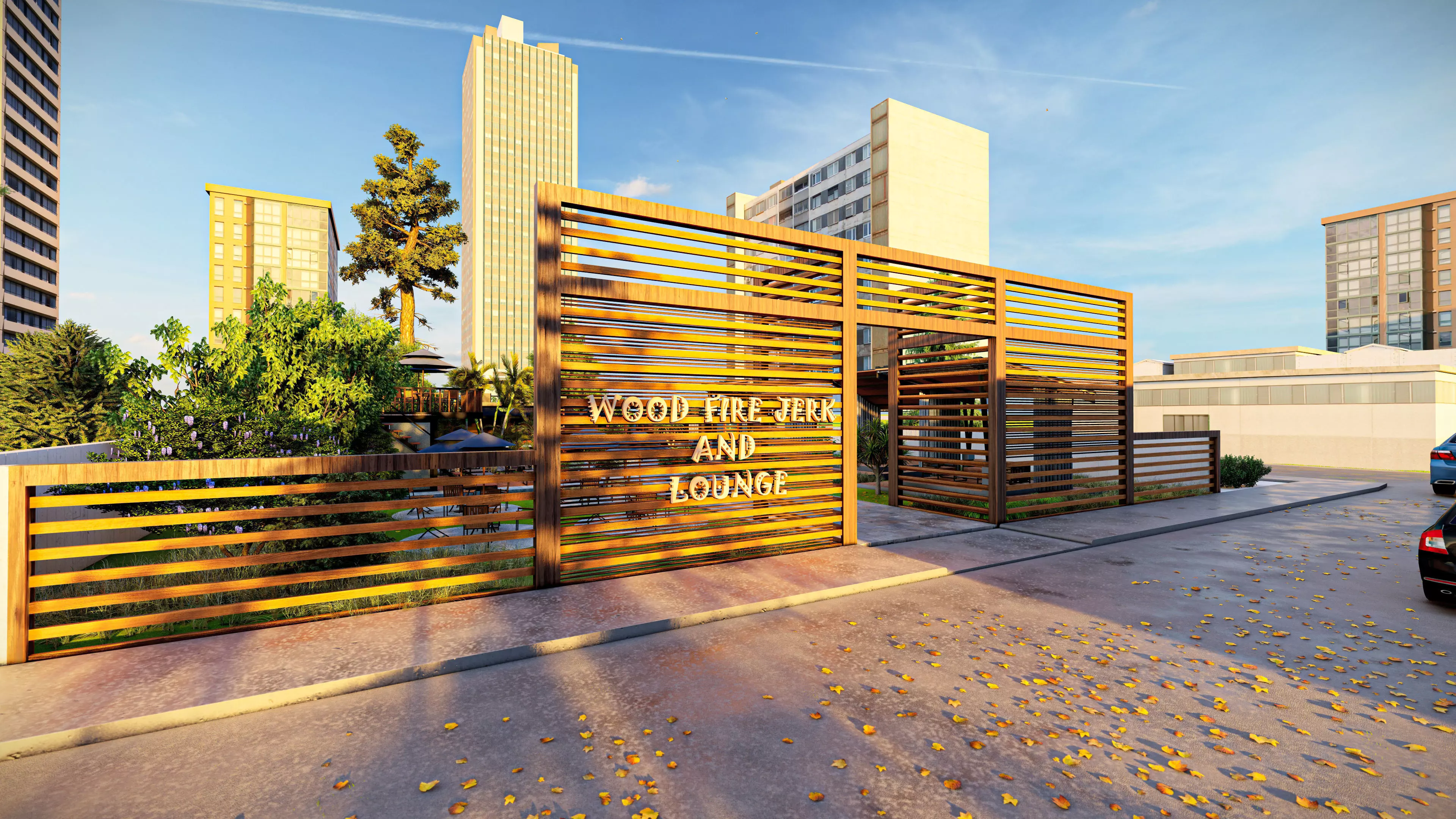 Restaurant Street Food Wood Fire Complex 3D model