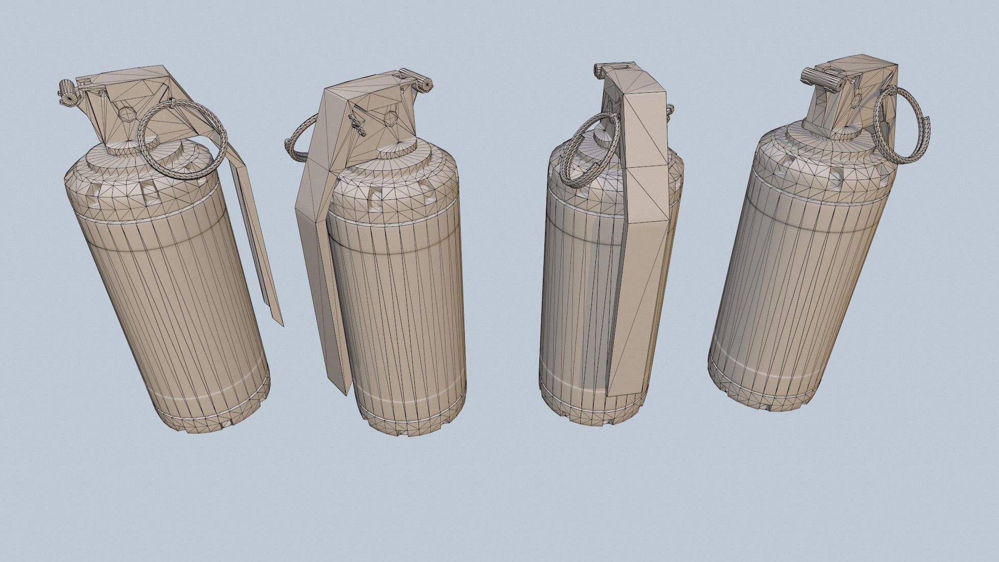 Flash Bang Low-poly 3D model_7