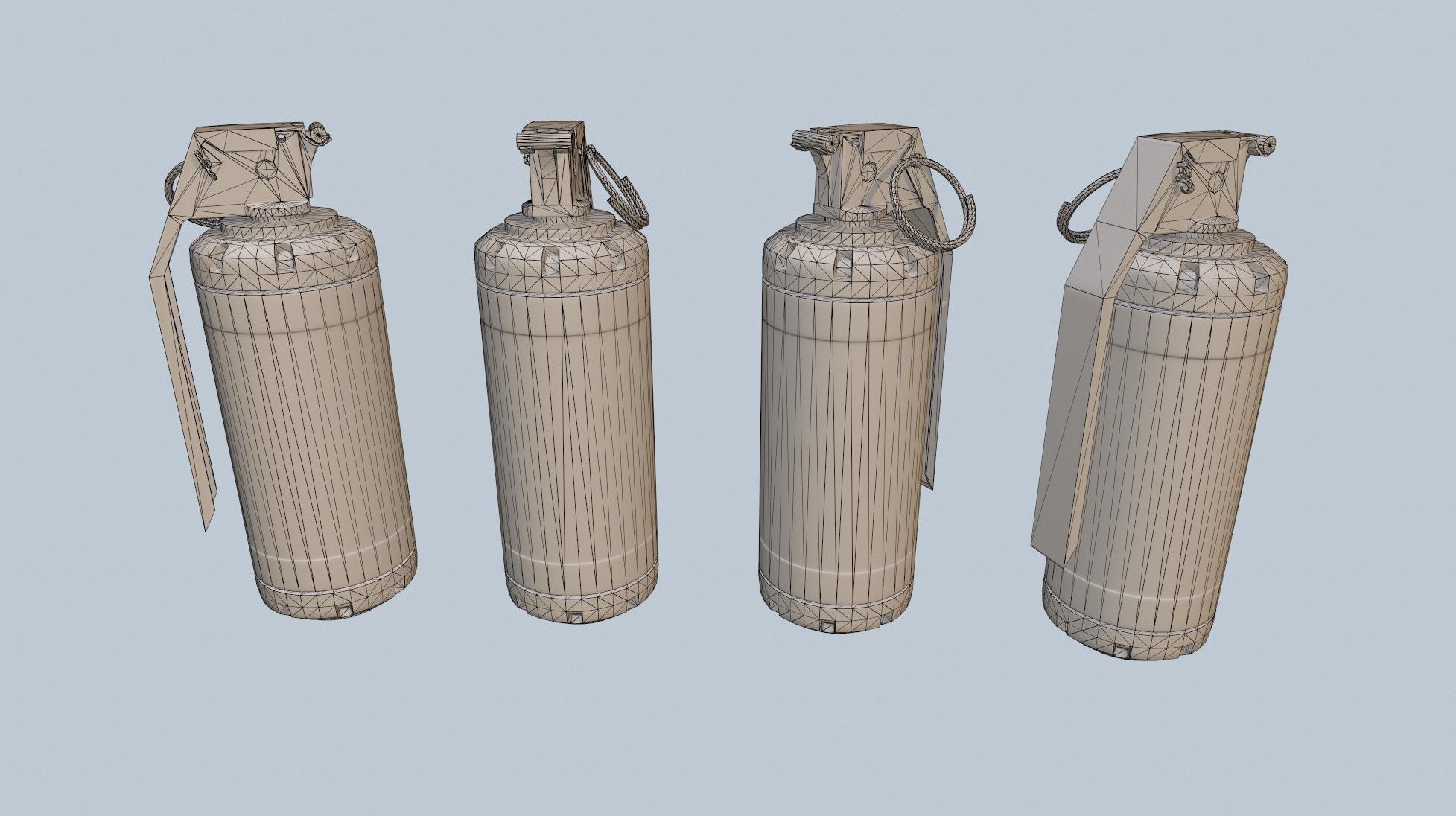 Flash Bang Low-poly 3D model_8