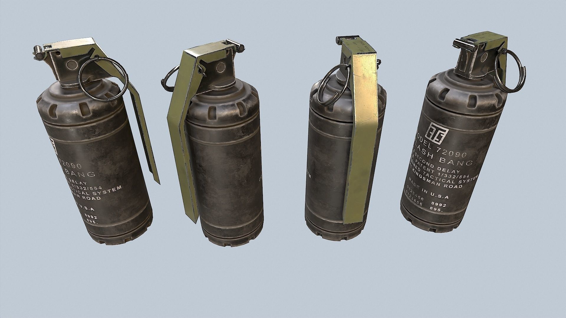 Flash Bang Low-poly 3D model_6