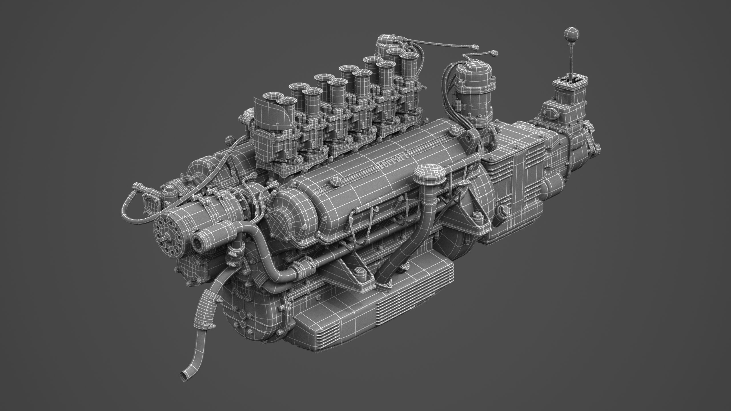 Ferrari 250 TR Engine - 3 liter - 2nd version 3D model_6