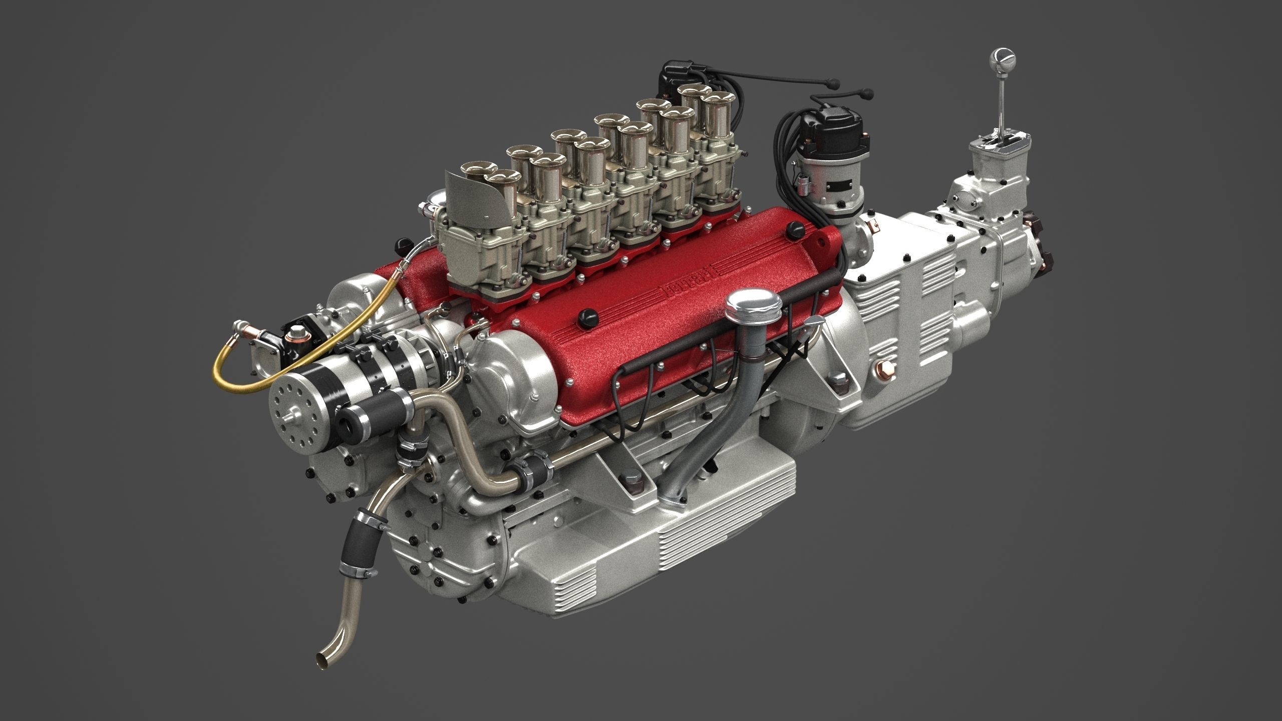 Ferrari 250 TR Engine - 3 liter - 2nd version 3D model_5