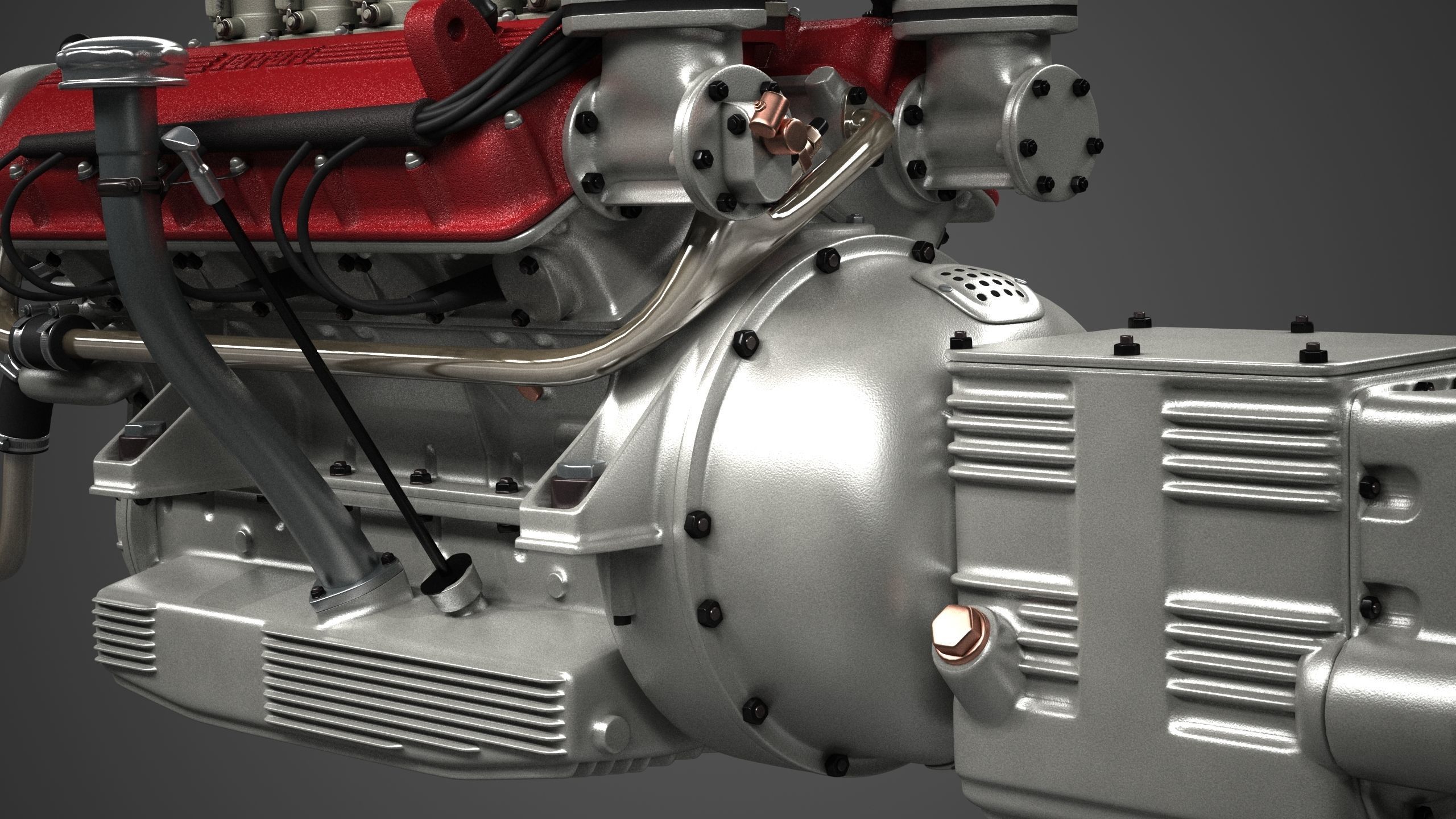 Ferrari 250 TR Engine - 3 liter - 2nd version 3D model_29
