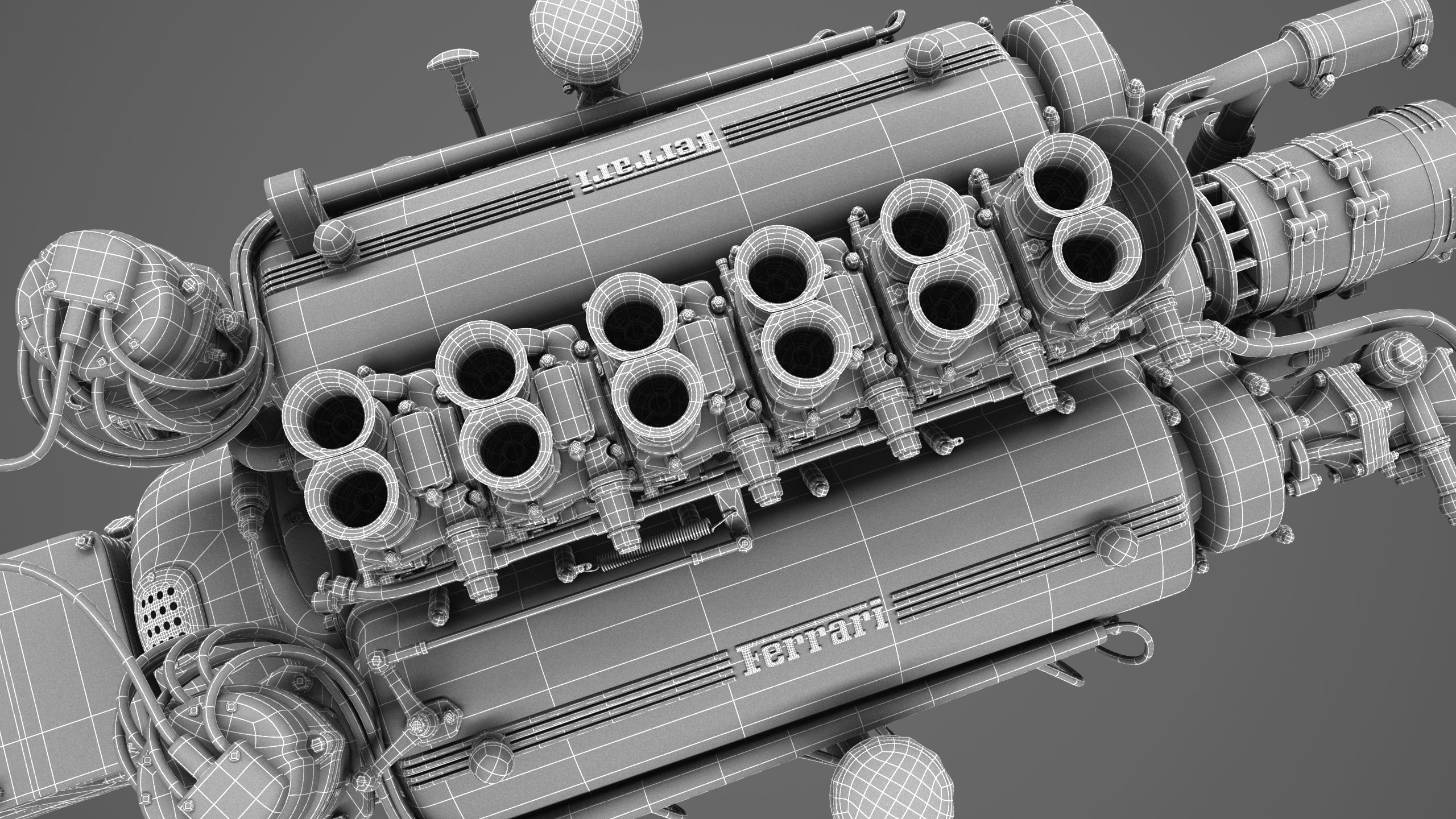 Ferrari 250 TR Engine - 3 liter - 2nd version 3D model_24