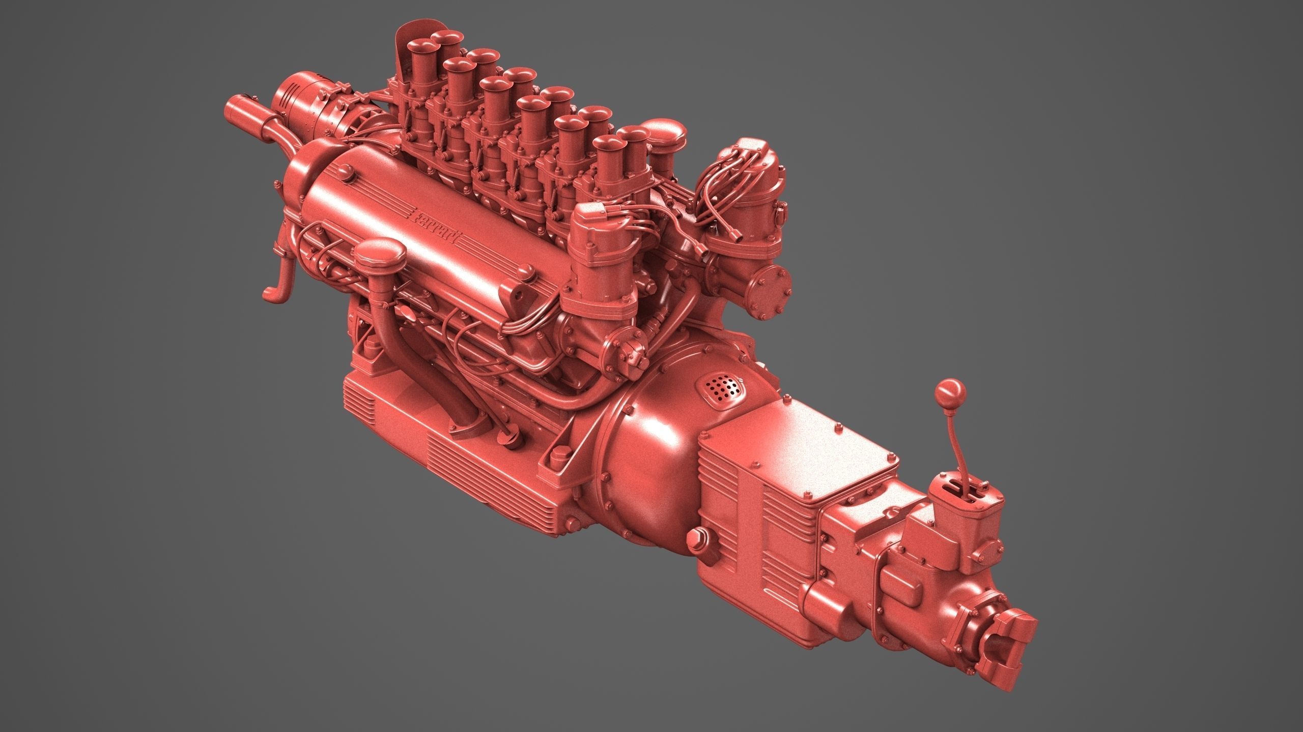 Ferrari 250 TR Engine - 3 liter - 2nd version 3D model_13