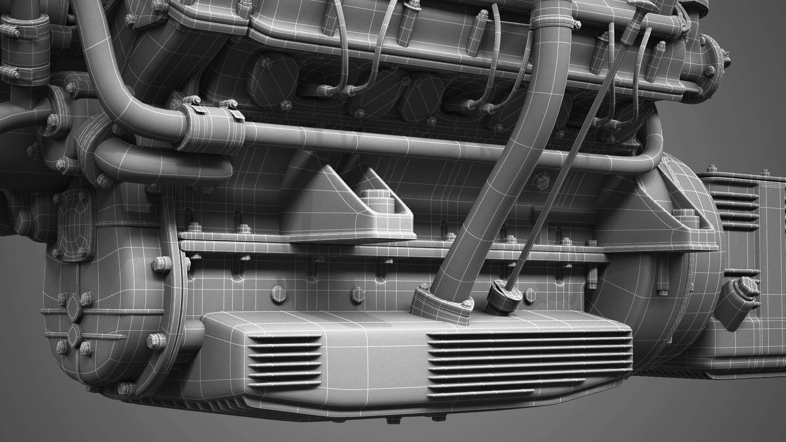 Ferrari 250 TR Engine - 3 liter - 2nd version 3D model_36