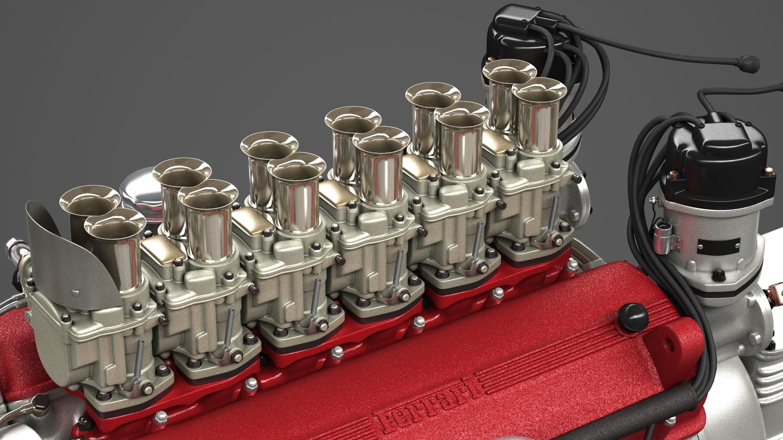 Ferrari 250 TR Engine - 3 liter - 2nd version 3D model_20
