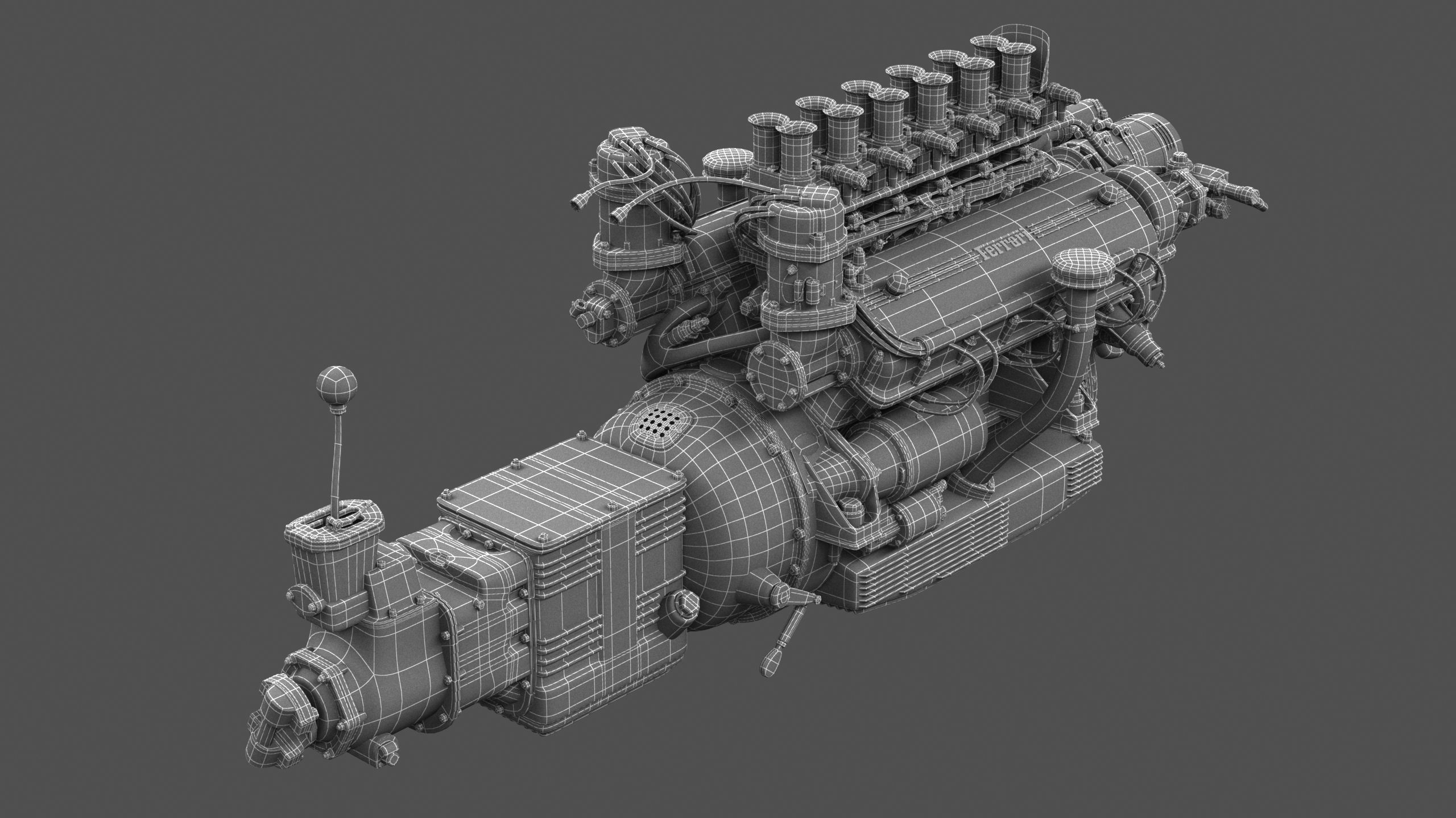 Ferrari 250 TR Engine - 3 liter - 2nd version 3D model_9